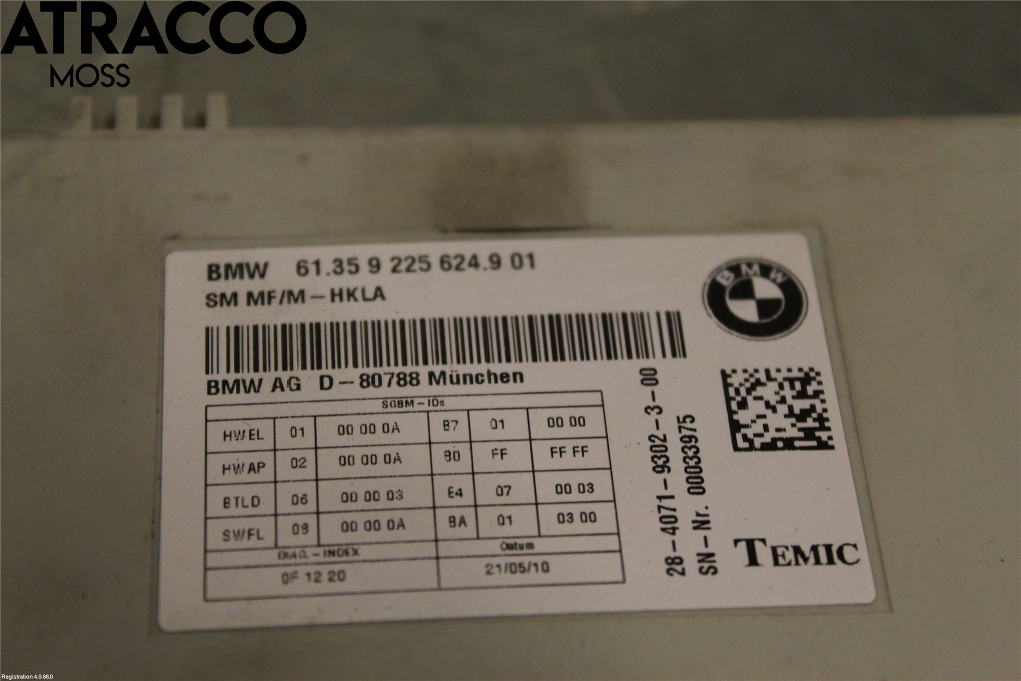 BMW 5 F10/F11/F18 09-17 Styrenhet Övrigt