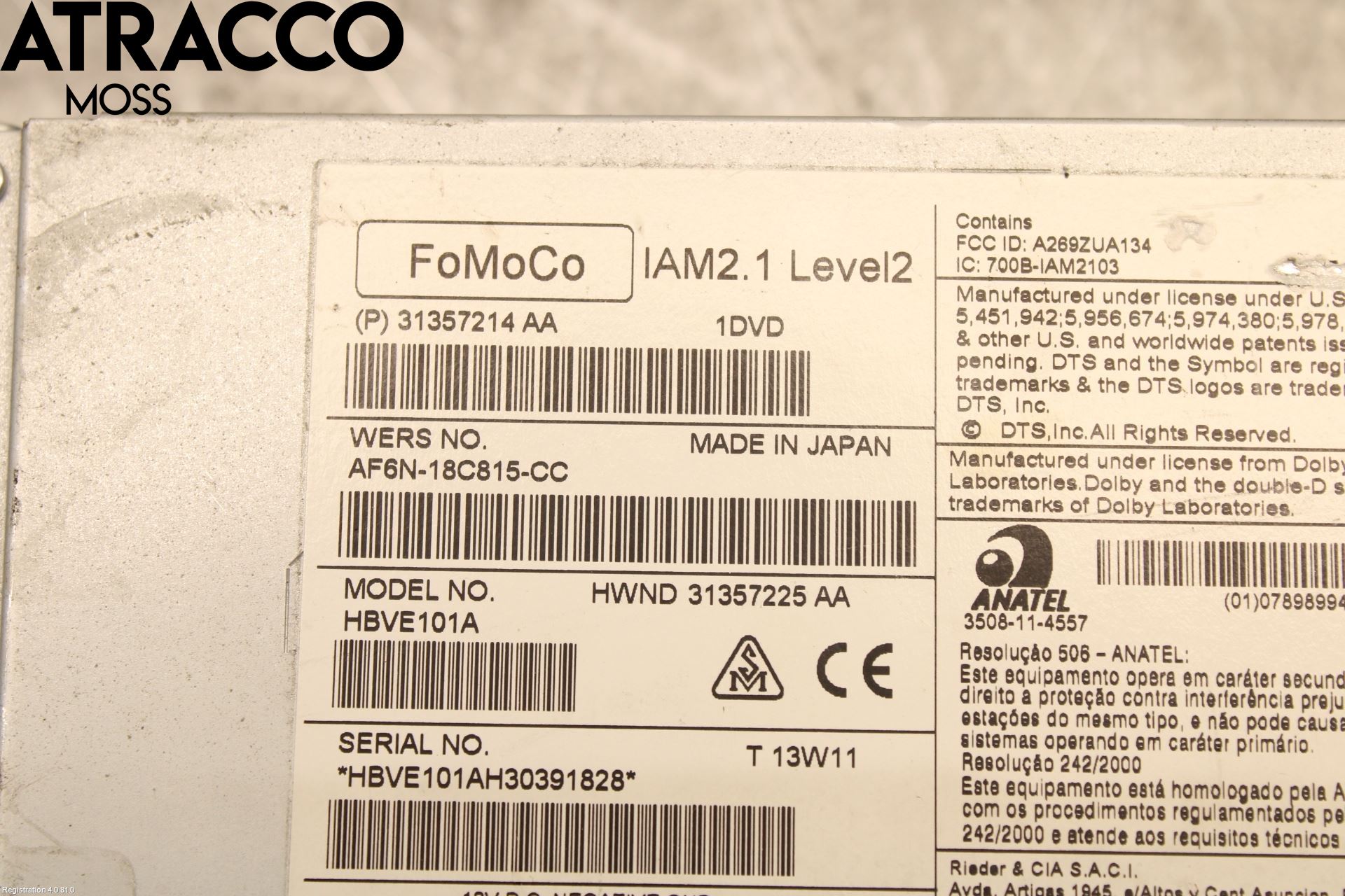 Volvo V40 12-19 Cd Radio - Multimediapanel