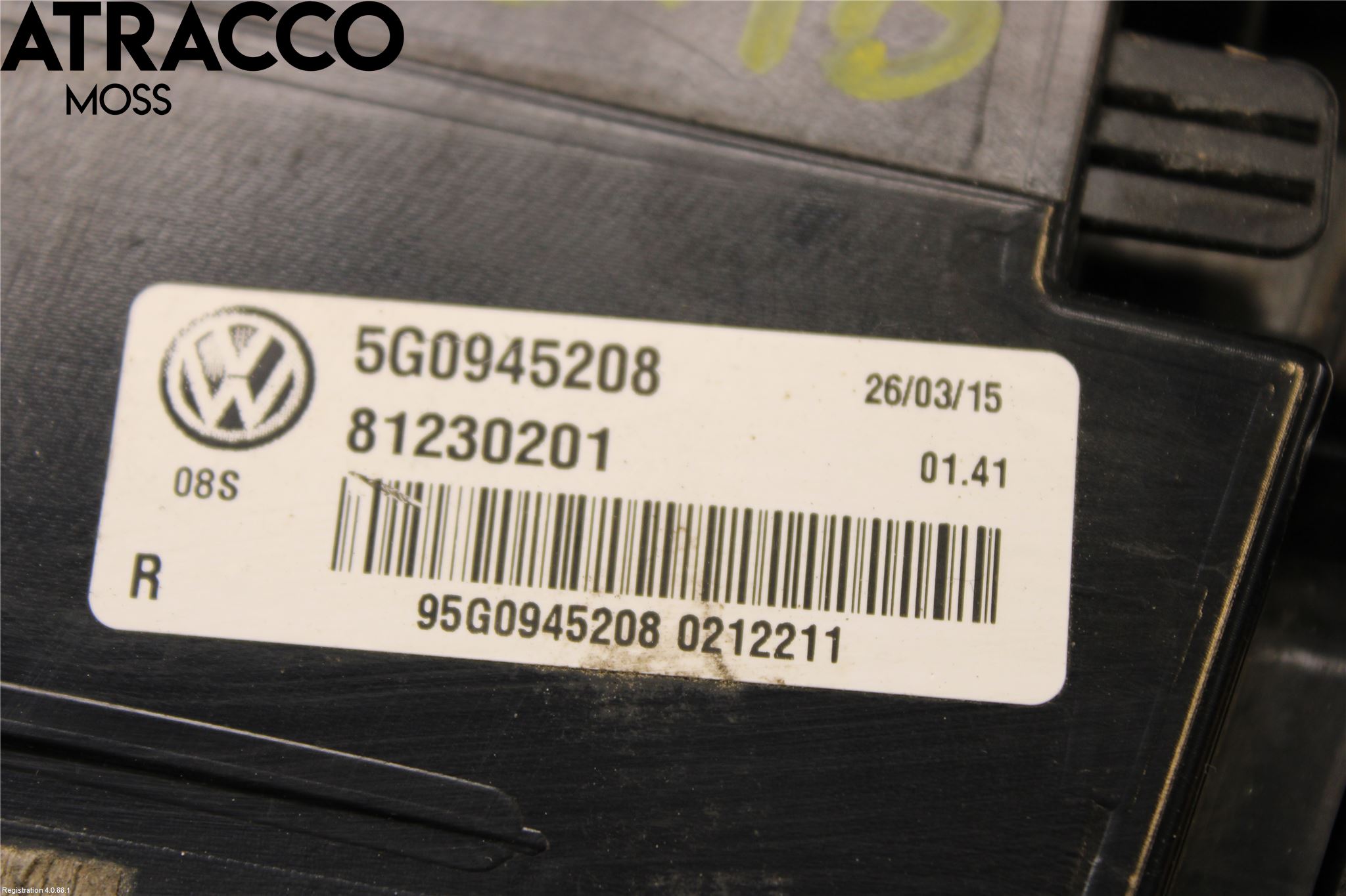 Volkswagen VW GOLF / E-GOLF VII 13-20 Bakljus Höger