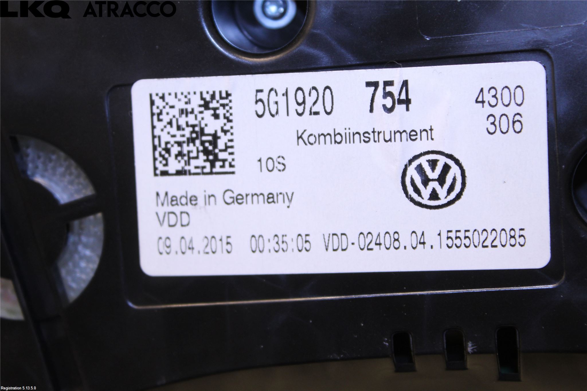 Volkswagen VW GOLF / E-GOLF VII 13-20 Instrument Komb