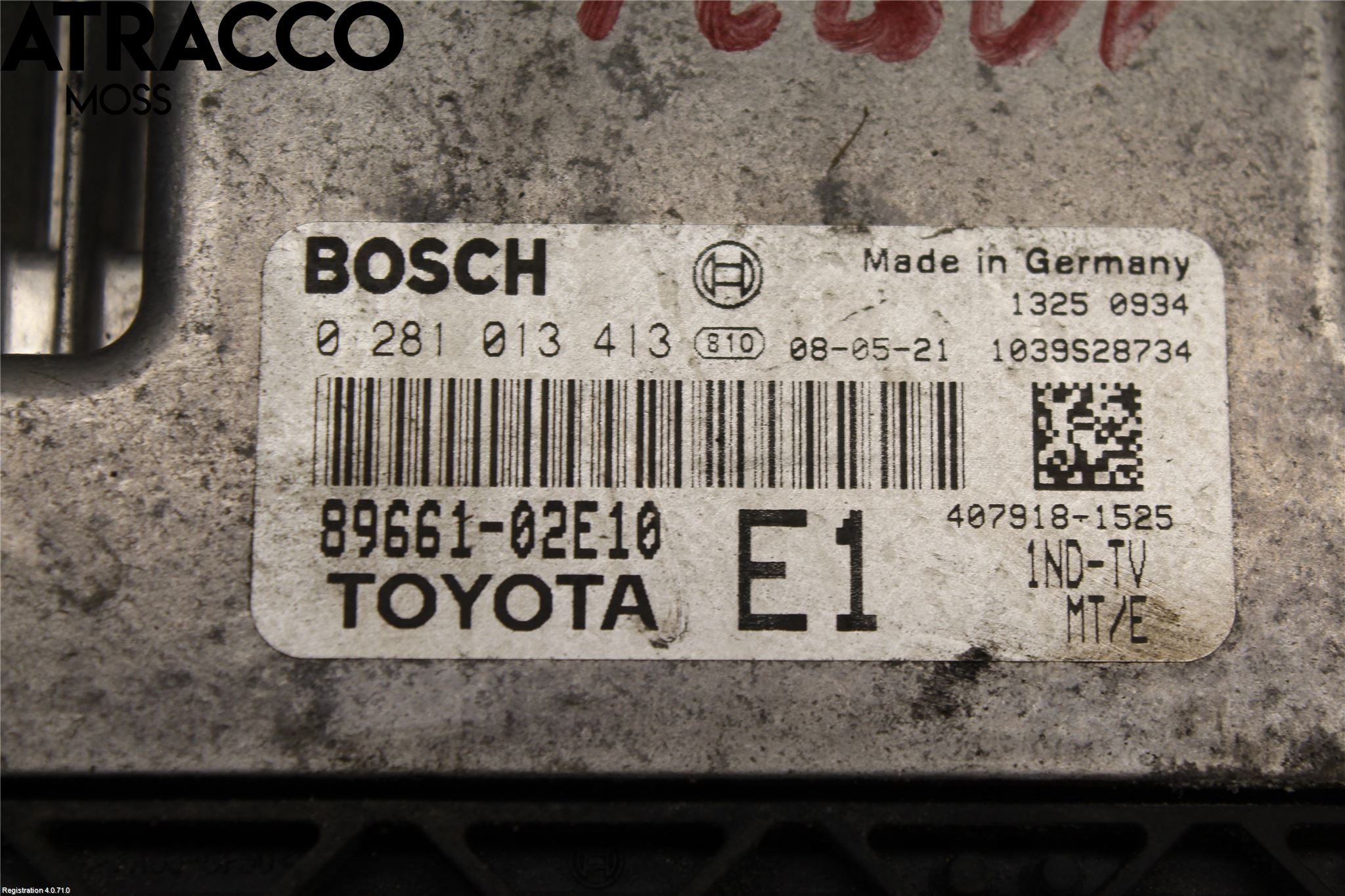 Toyota AURIS 10-12 Styrenhet Insprut Bensin