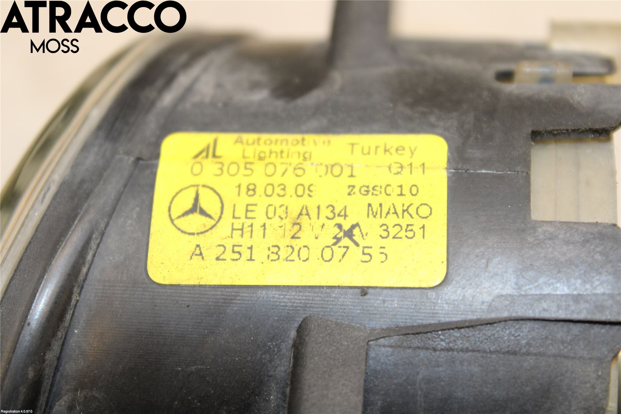 Mercedes-Benz MB B-KLASS (W245) 05-12 Dimljus-Varselljus Fram