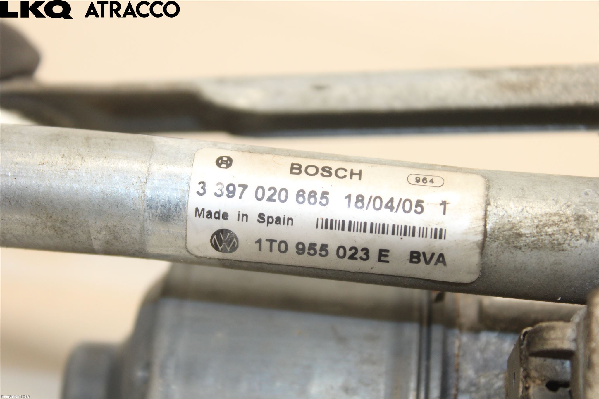 Volkswagen VW TOURAN 03-10 Torkarmotor Vindruta