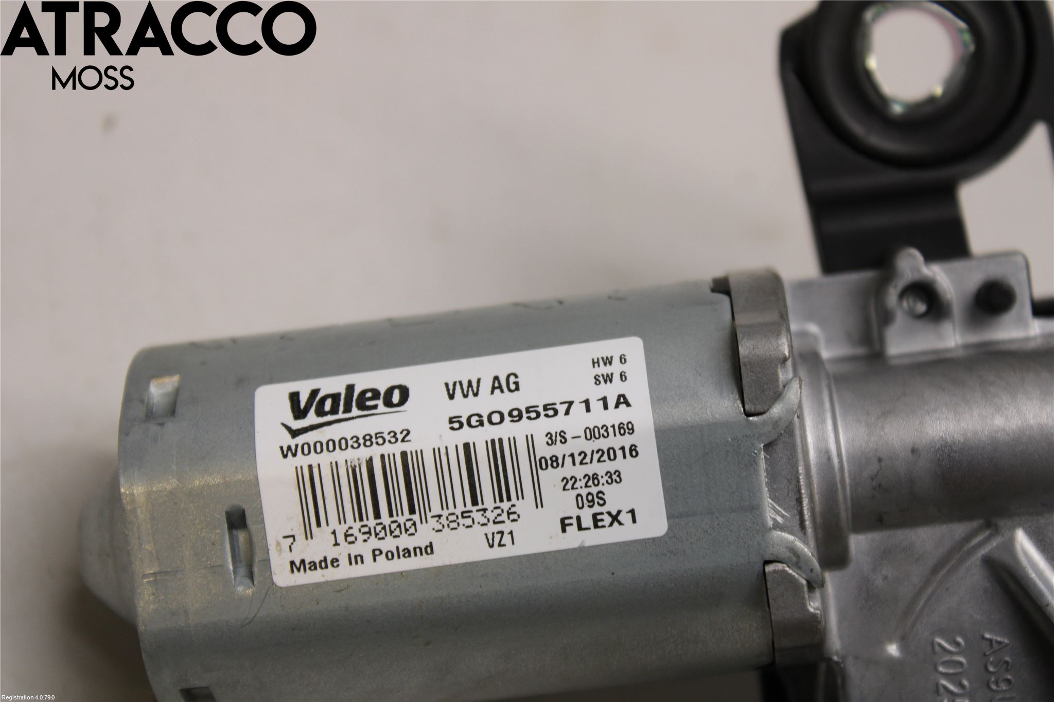 Volkswagen VW PASSAT 15-19 Torkarmotor Baklucka