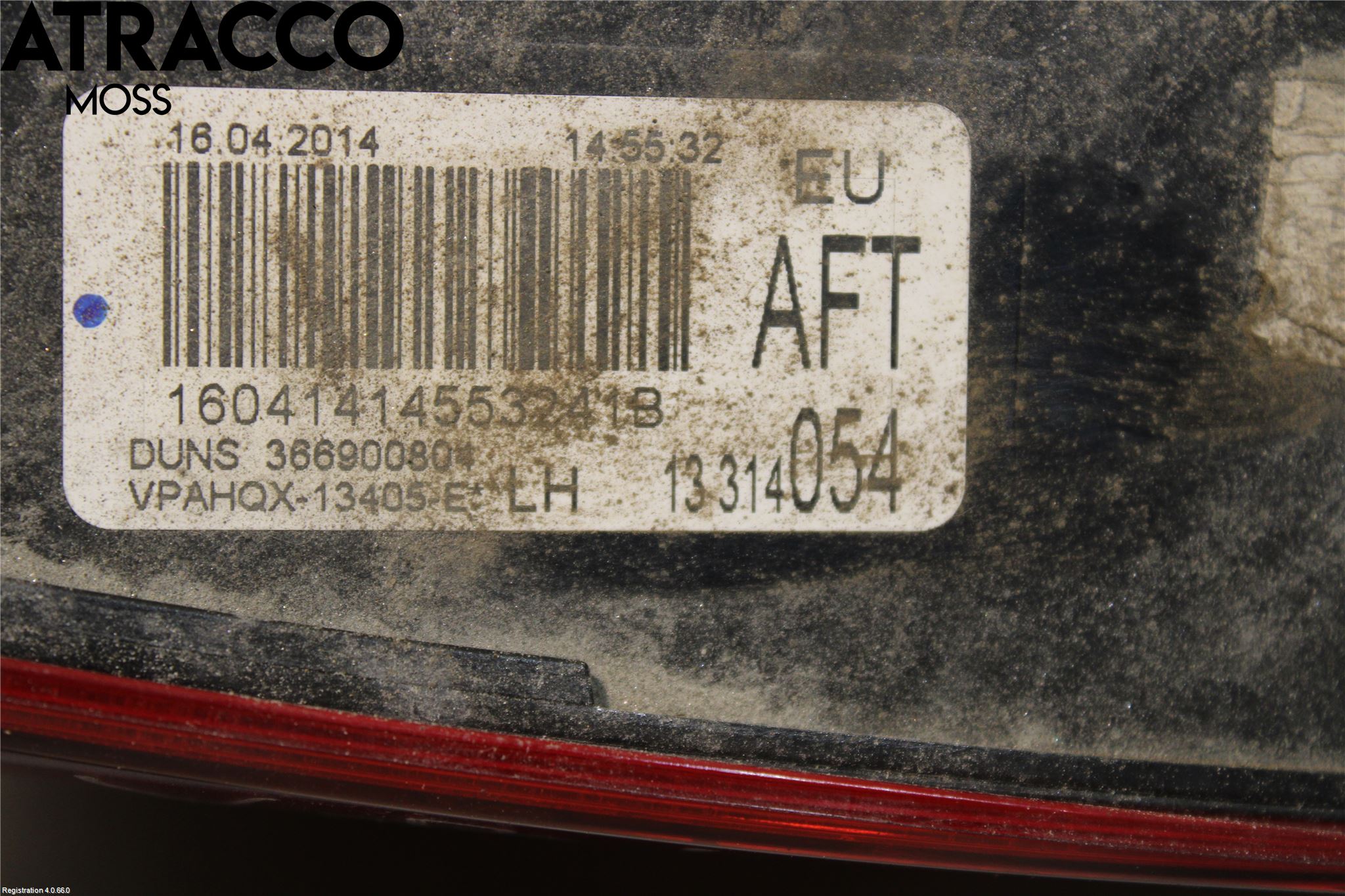 Opel ASTRA J 10-15 Bakljus Lucka Vä