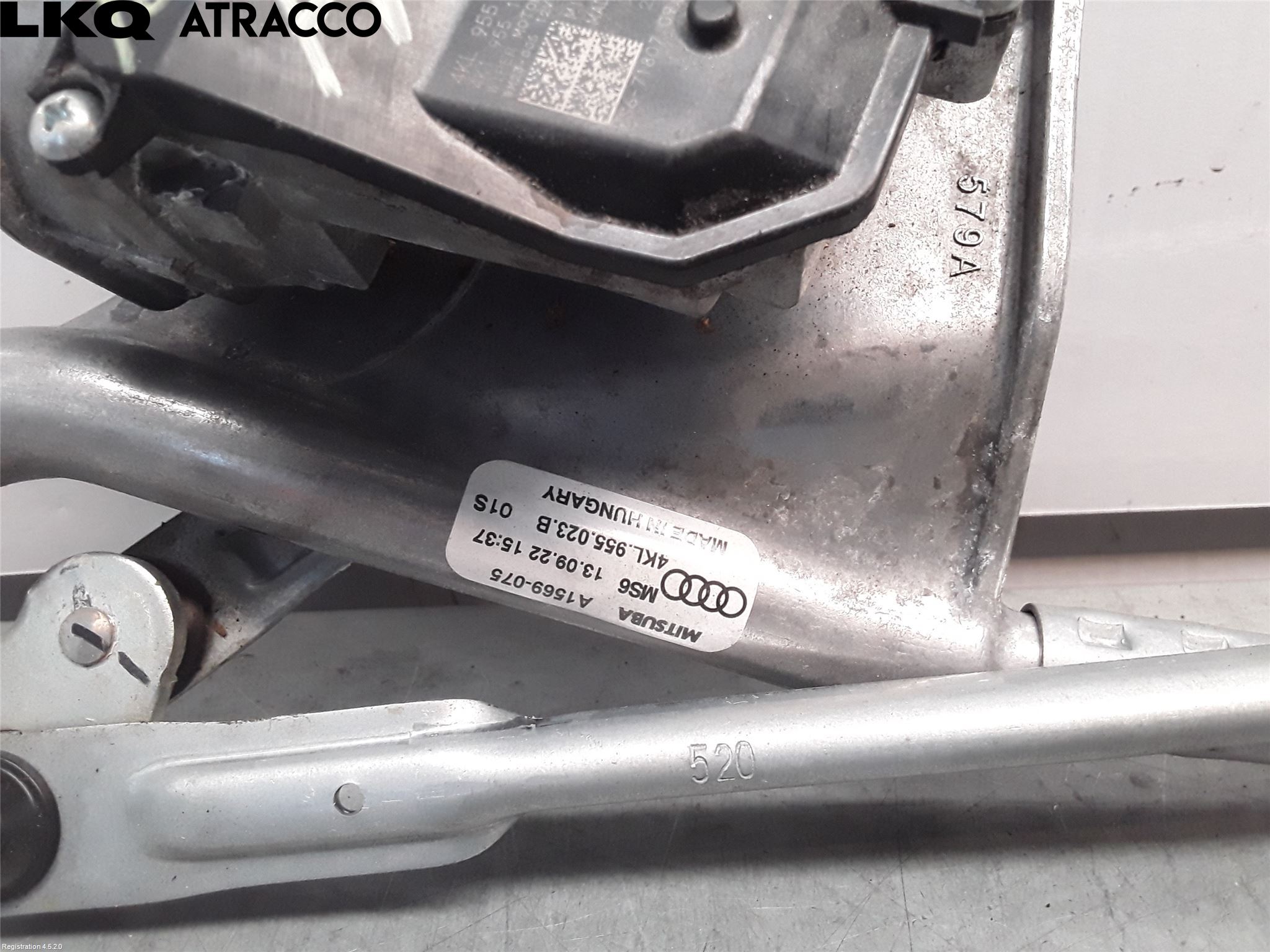 Audi E-TRON, S GE 19- Torkarmotor Vindruta