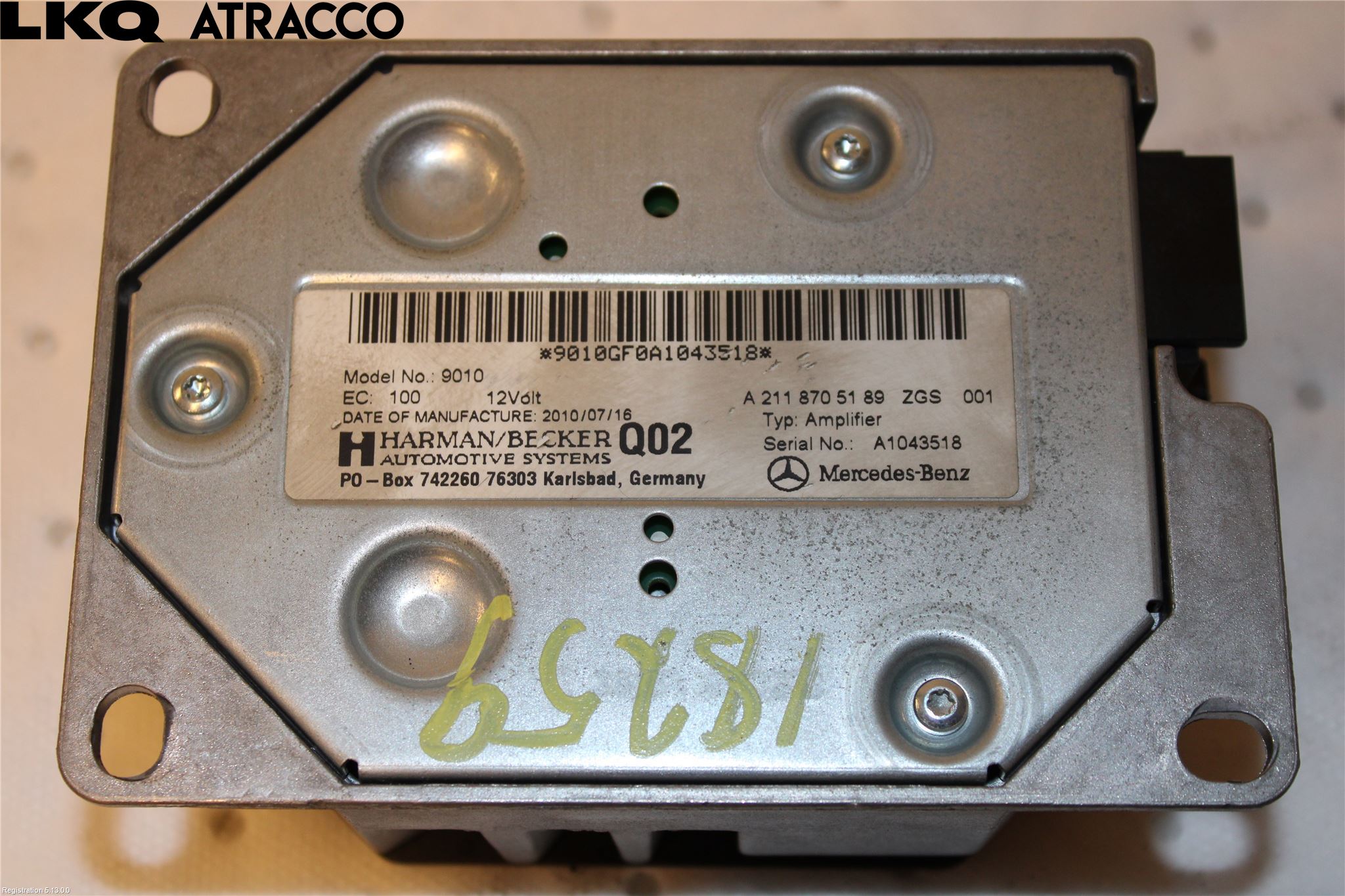 Mercedes-Benz MB E-KLASS (W212) 09-16 Radio-Stereo Förstärkare