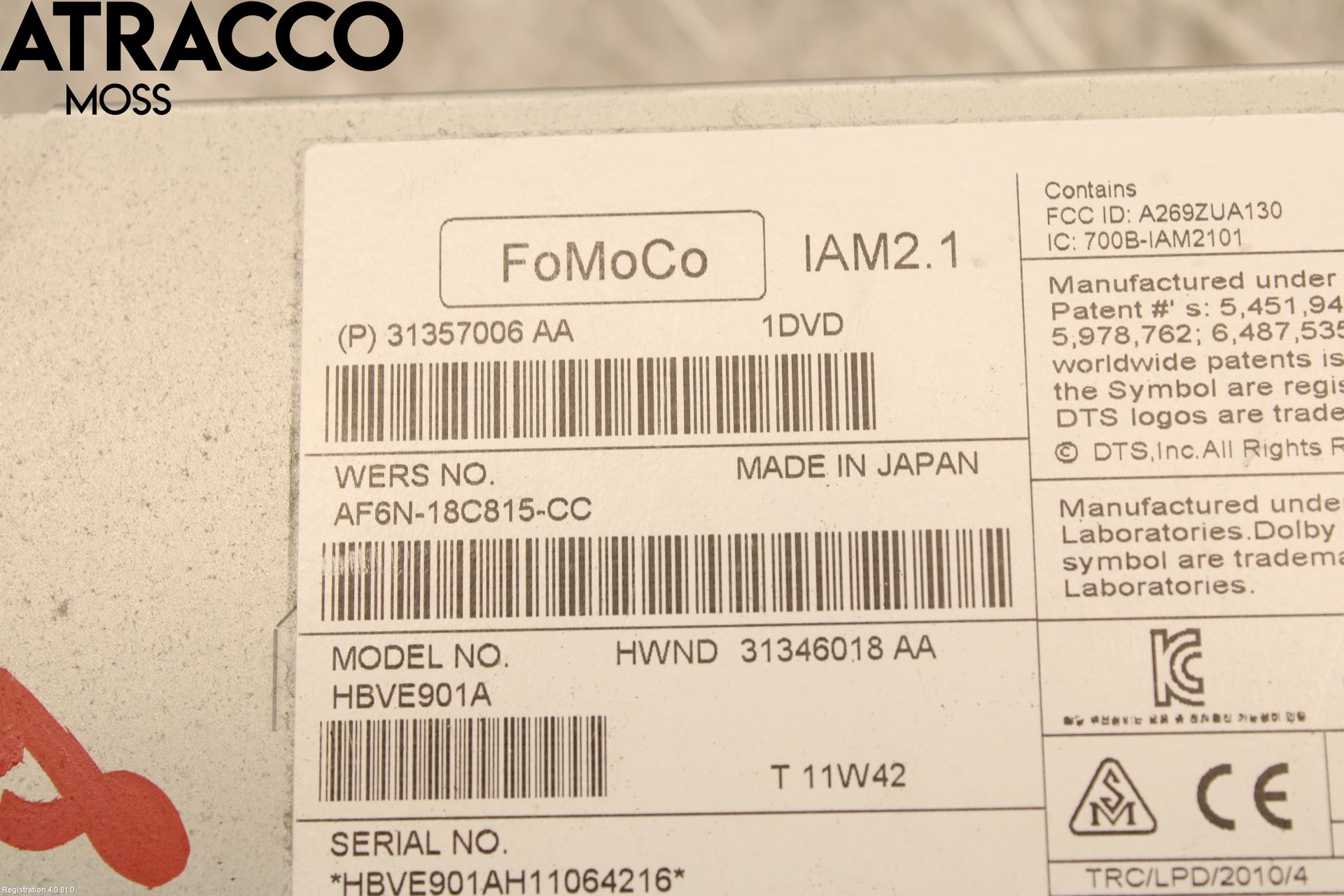 Volvo V60 11-13 Cd Radio - Multimediapanel