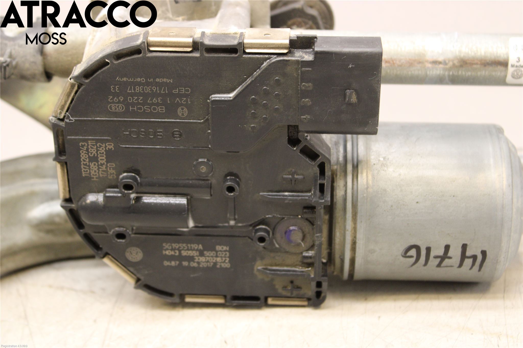 Volkswagen VW GOLF / E-GOLF VII 13-20 Torkarmotor Vindruta