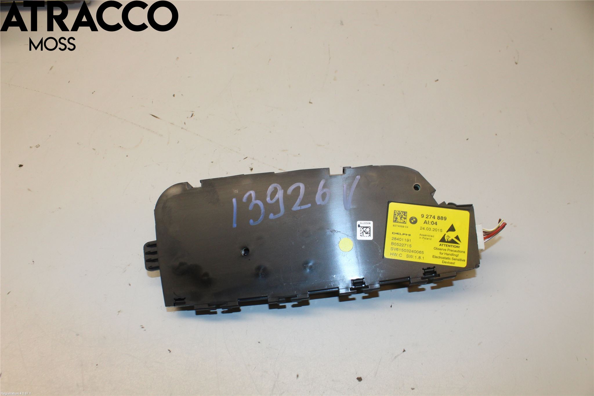 BMW 5 F10/F11/F18 09-17 Strömställare Stolregler