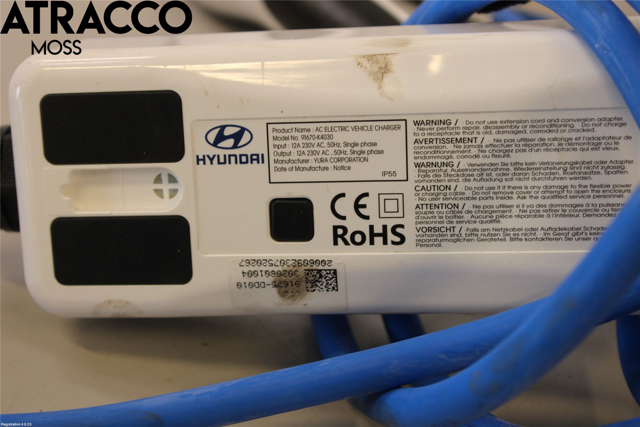Hyundai KONA/ELECTRIC OS 18-23 Laddkabel Elbil