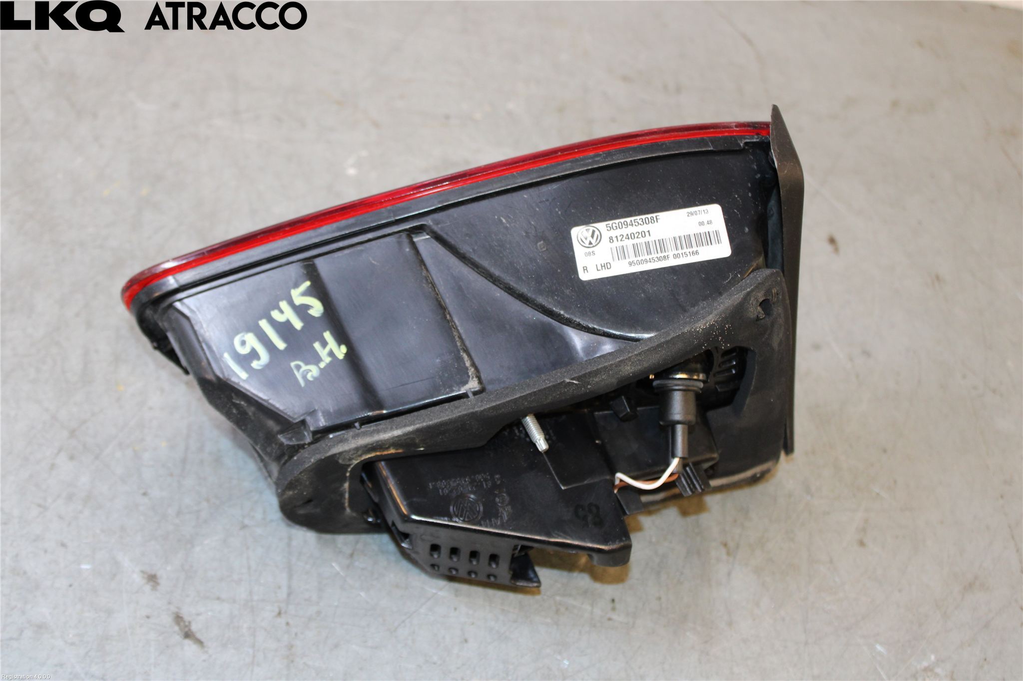 Volkswagen VW GOLF / E-GOLF VII 13-20 Bakljus Lucka Hö