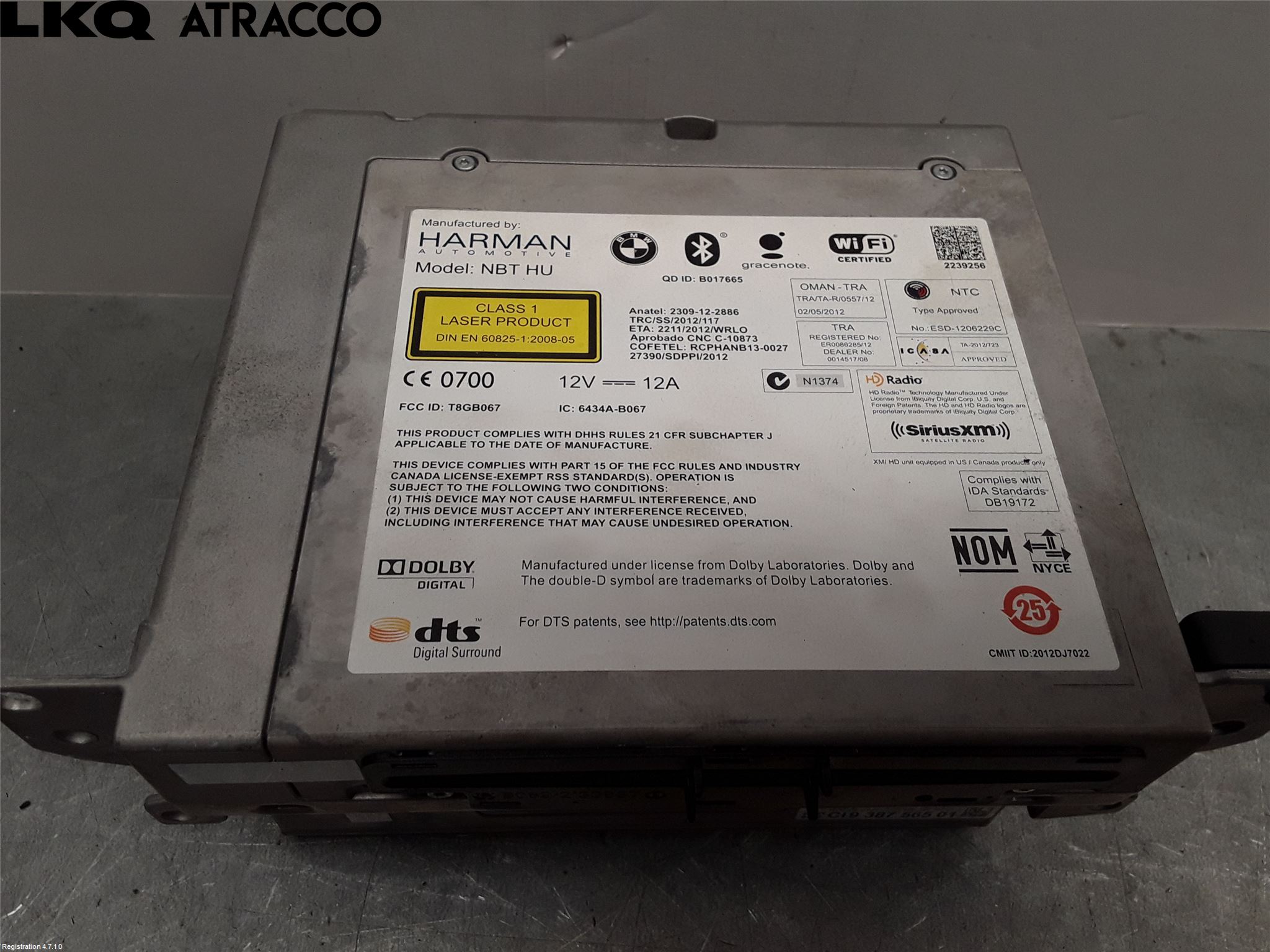 BMW 5 F10/F11/F18 09-17 Cd Radio - Multimediapanel