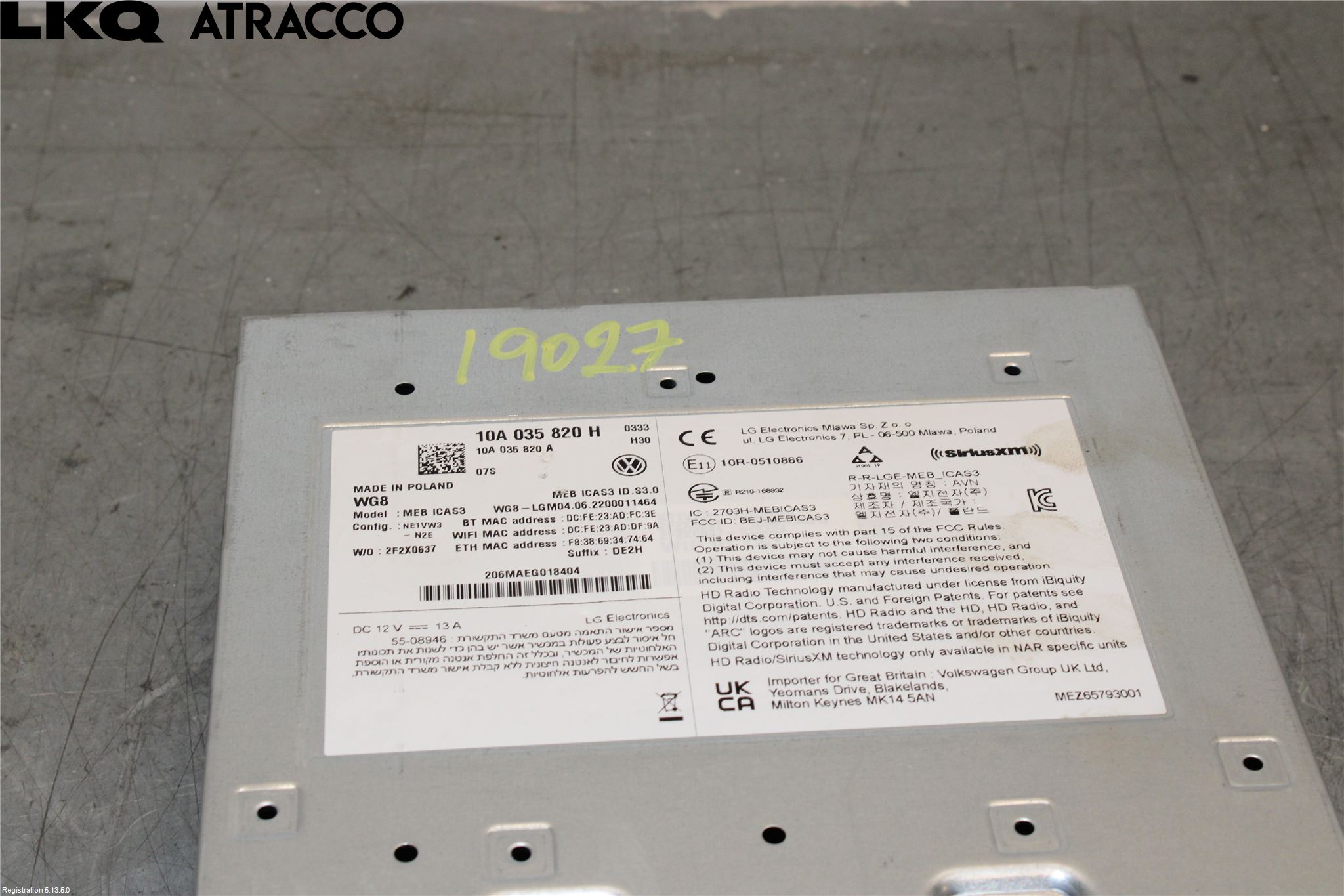 Volkswagen VW ID.4 21- Cd Radio - Multimediapanel