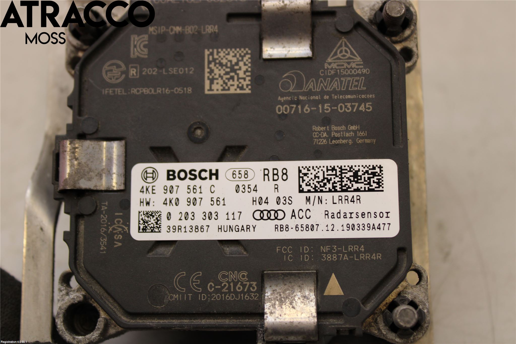 Audi E-TRON, S GE 19- Sensor Adaptiv Farthållare