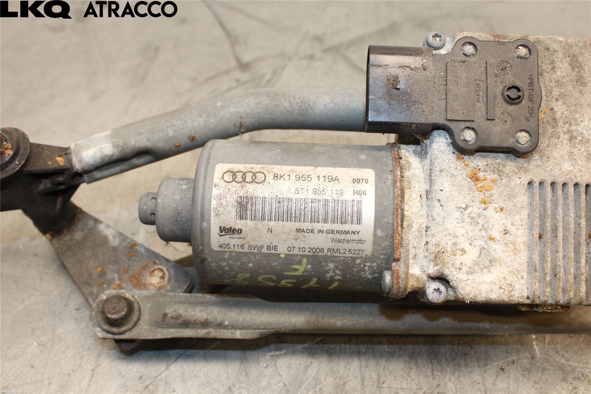 Audi A4/S4 08-11 Torkarmotor Vindruta