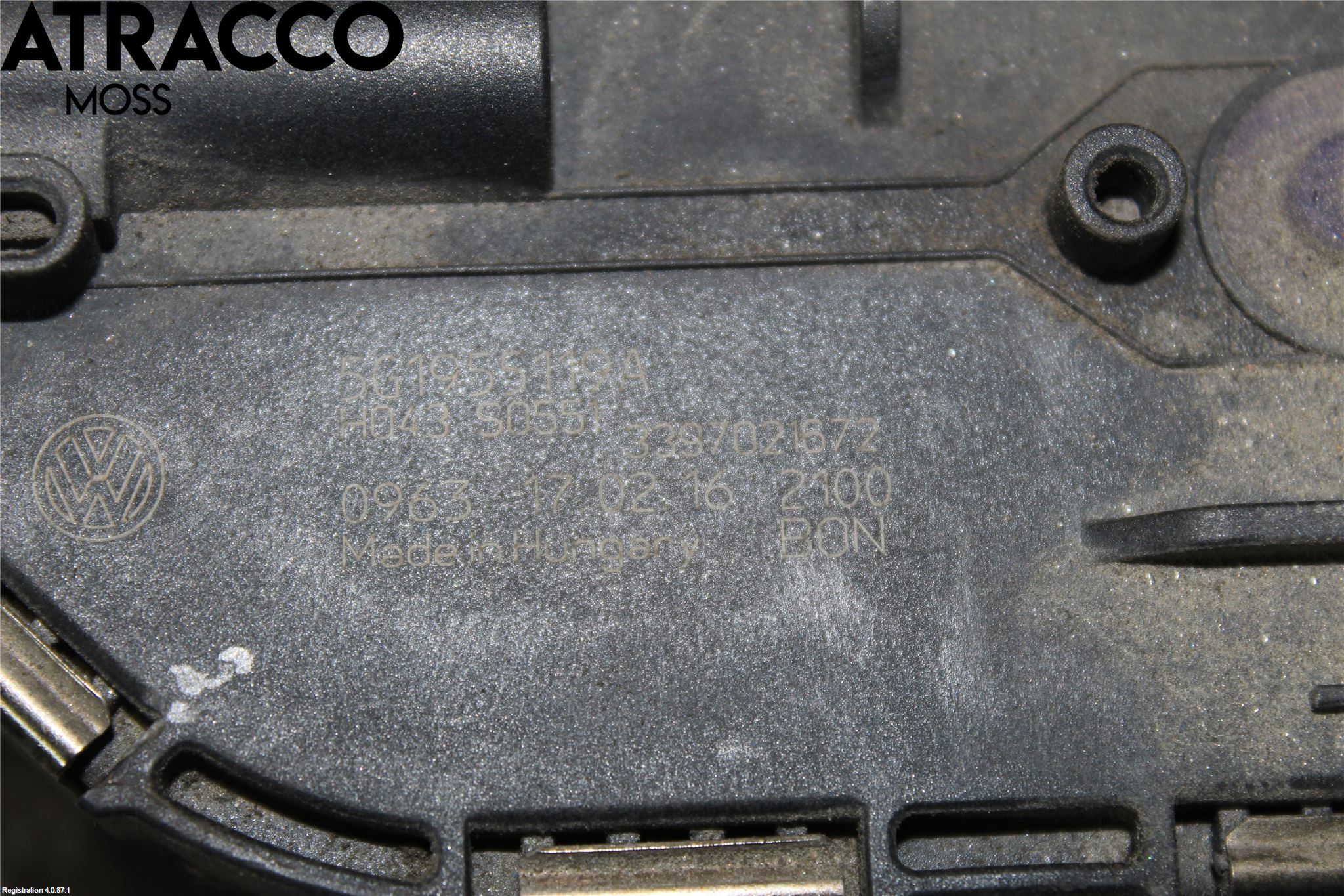 Volkswagen VW GOLF / E-GOLF VII 13-20 Torkarmotor Vindruta