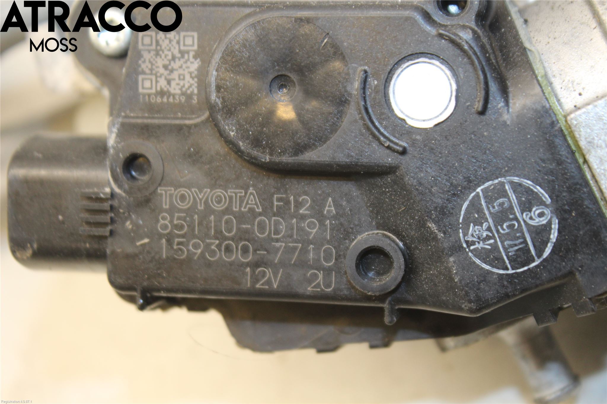 Toyota YARIS XP130 15-20 Torkarmotor Vindruta