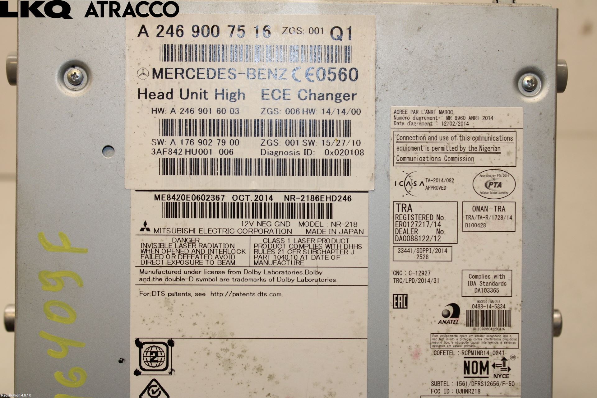 Mercedes-Benz MB CLA-KLASS (C117/X117) 13-19 Cd Radio - Multimediapanel