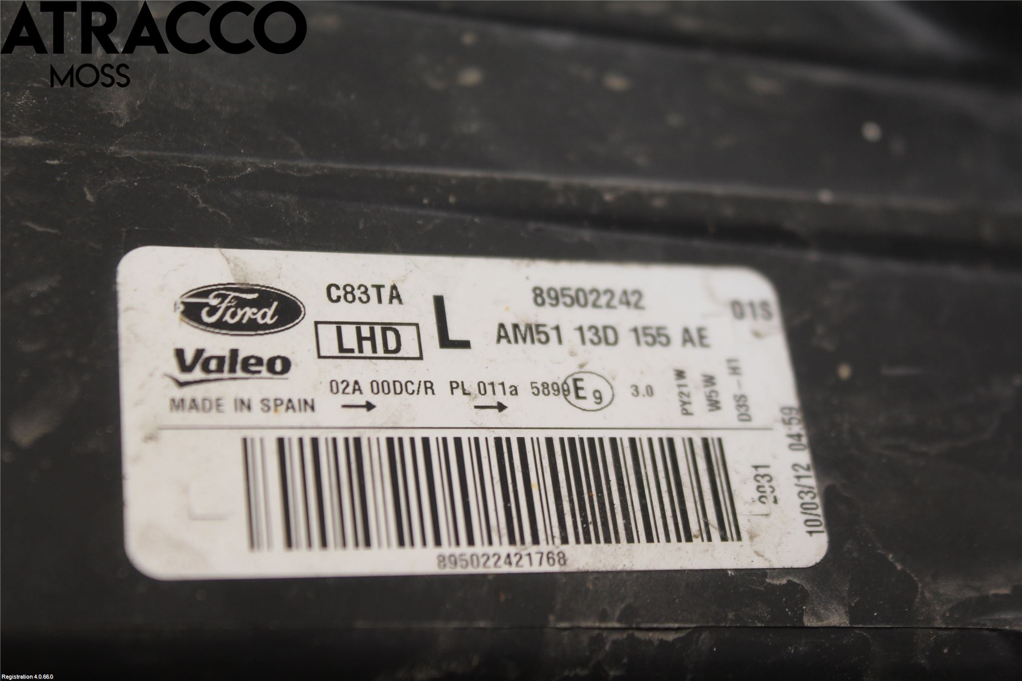 Ford C-MAX II  11-14 Strålkastare Vänster