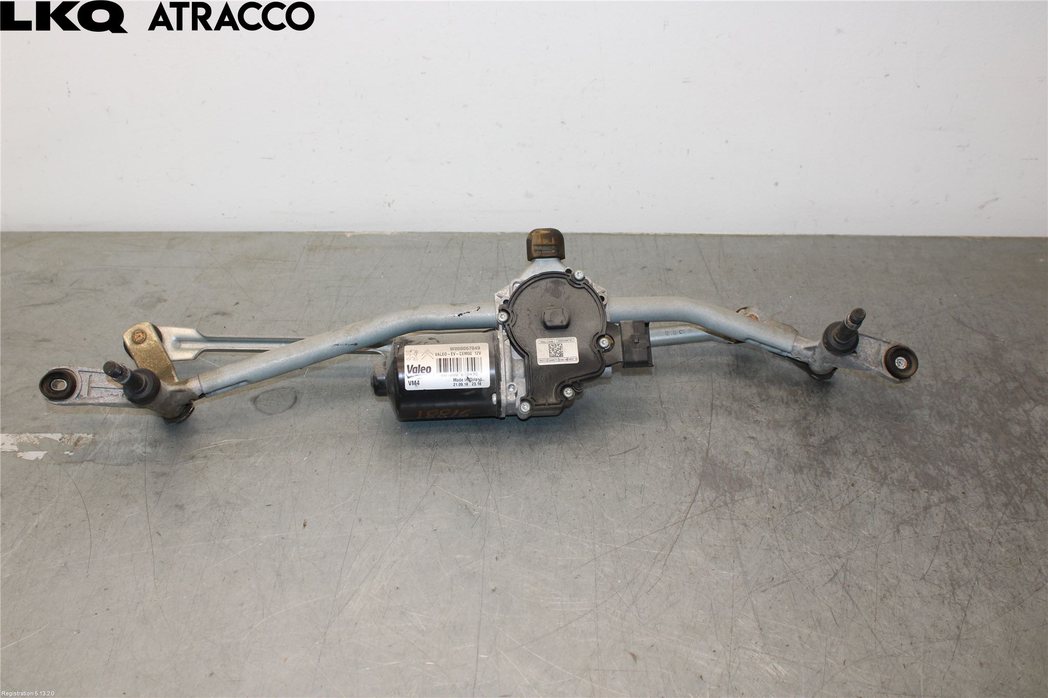Citroen JUMPY/E-JUMPY 16- Torkarmotor Vindruta