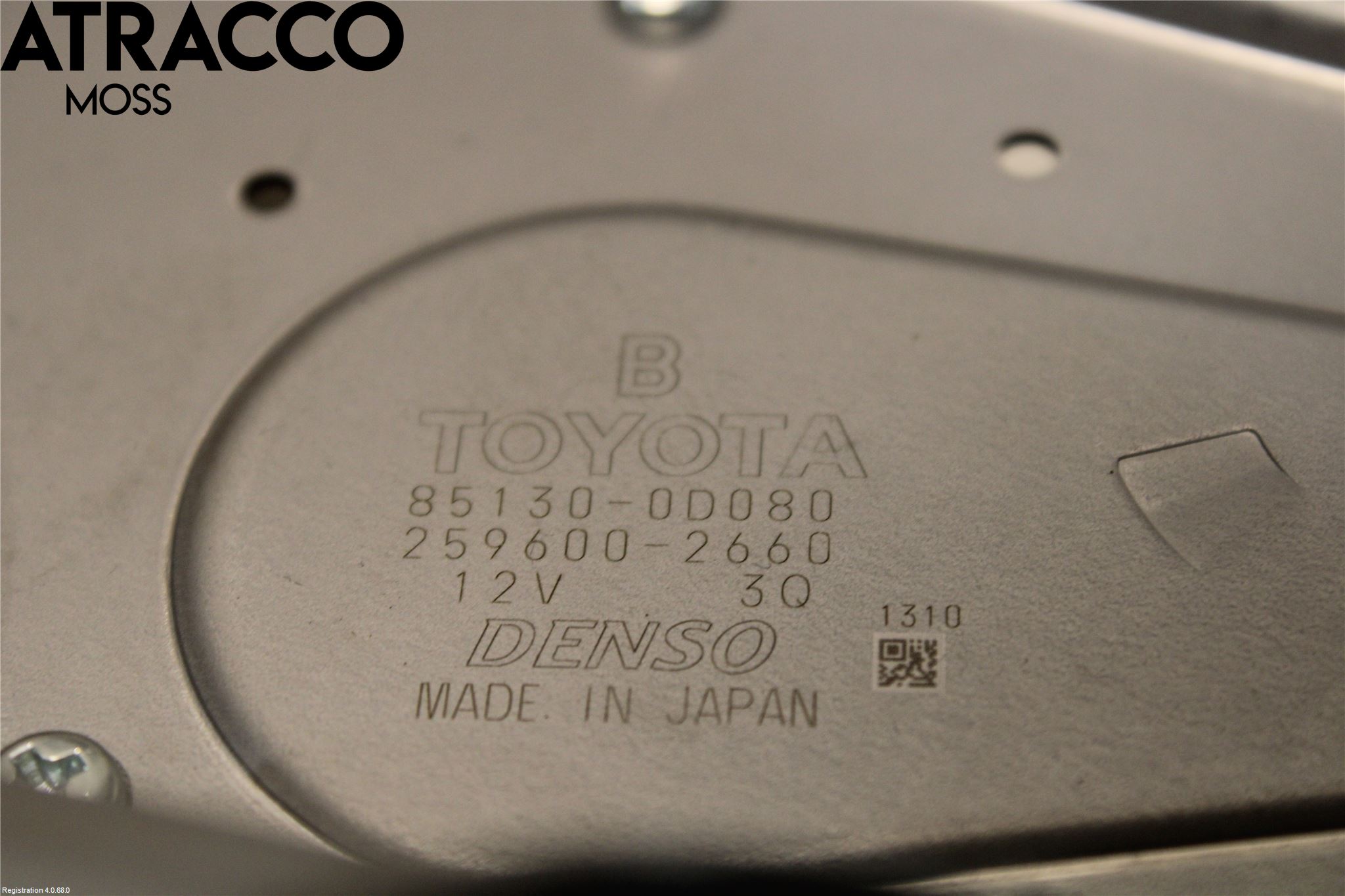 Toyota YARIS XP130 12-14 Torkarmotor Baklucka