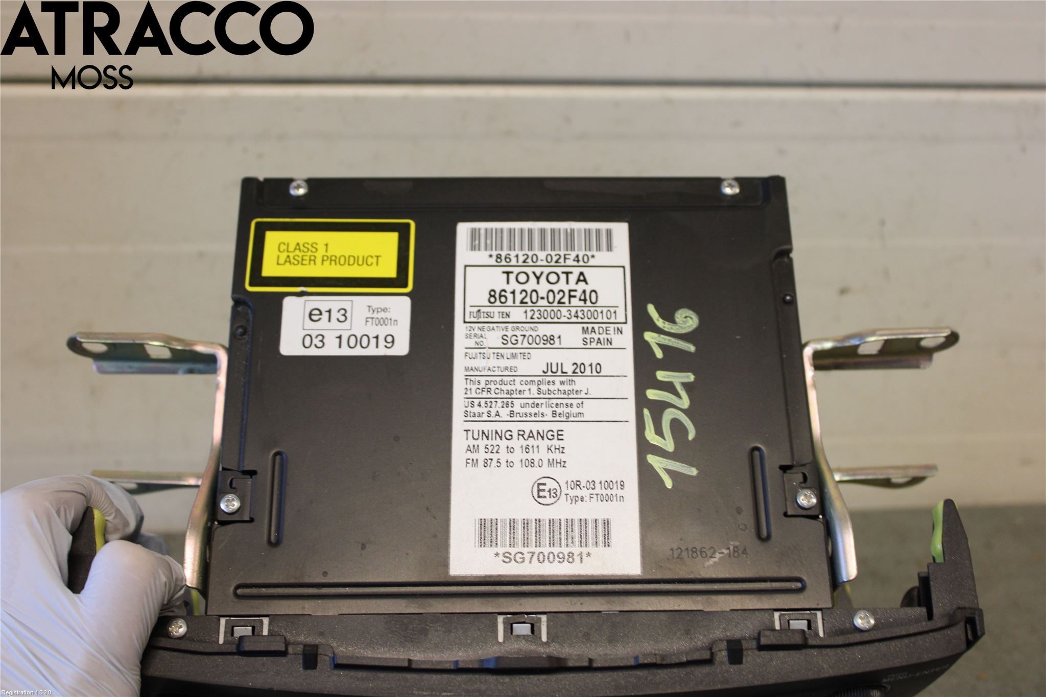 Toyota AURIS 10-12 Cd Radio - Multimediapanel