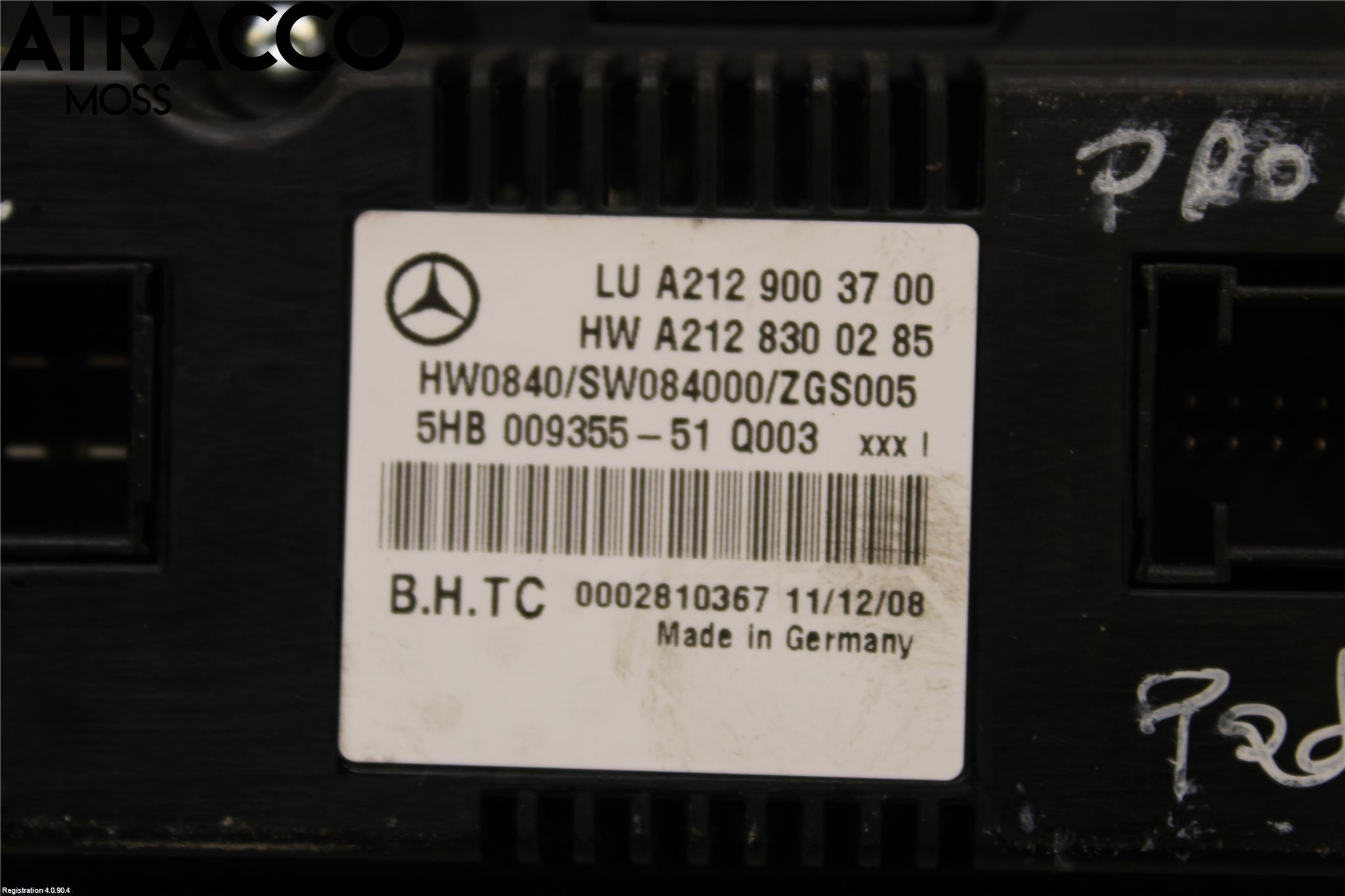 Mercedes-Benz MB E-KLASS (W212) 09-16 Ac Styrenhet Ac Manöveren