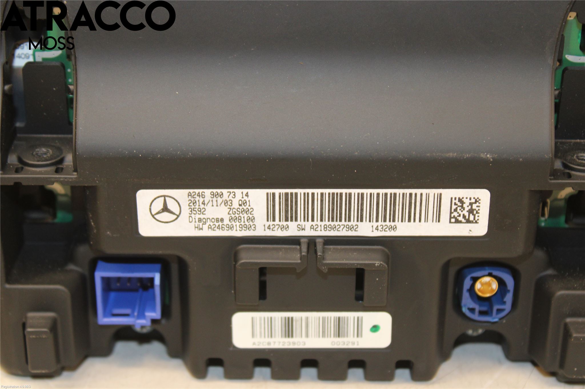 Mercedes-Benz MB B-KLASS (W246/W242) 12-19 Kontrolldisplay
