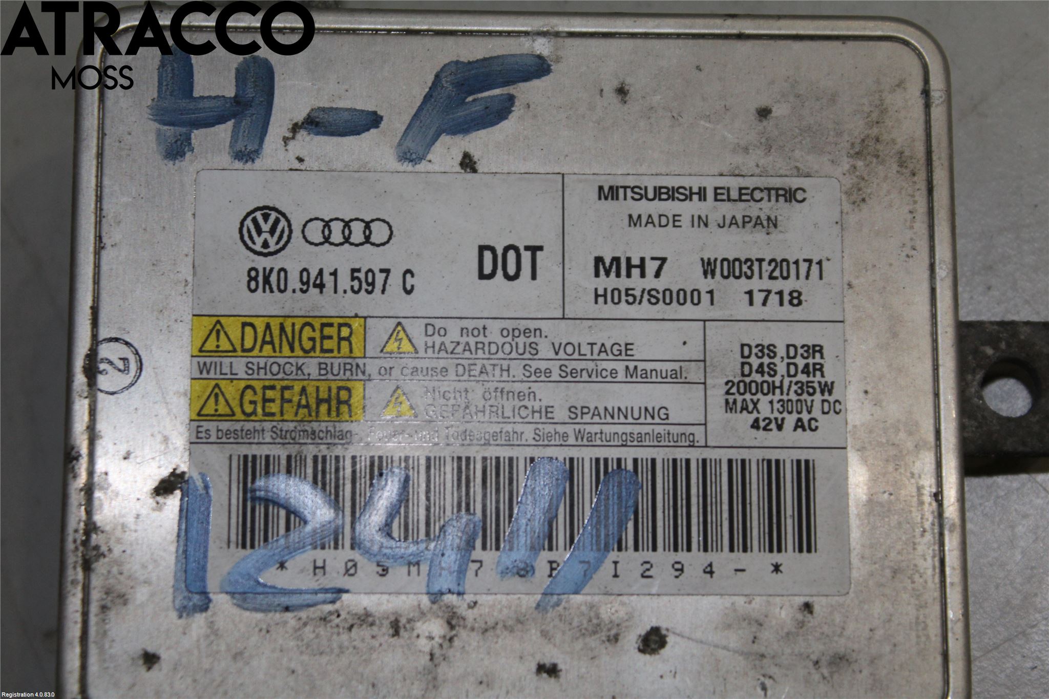 Audi A4/S4 08-11 Styrenhet Strålkastare