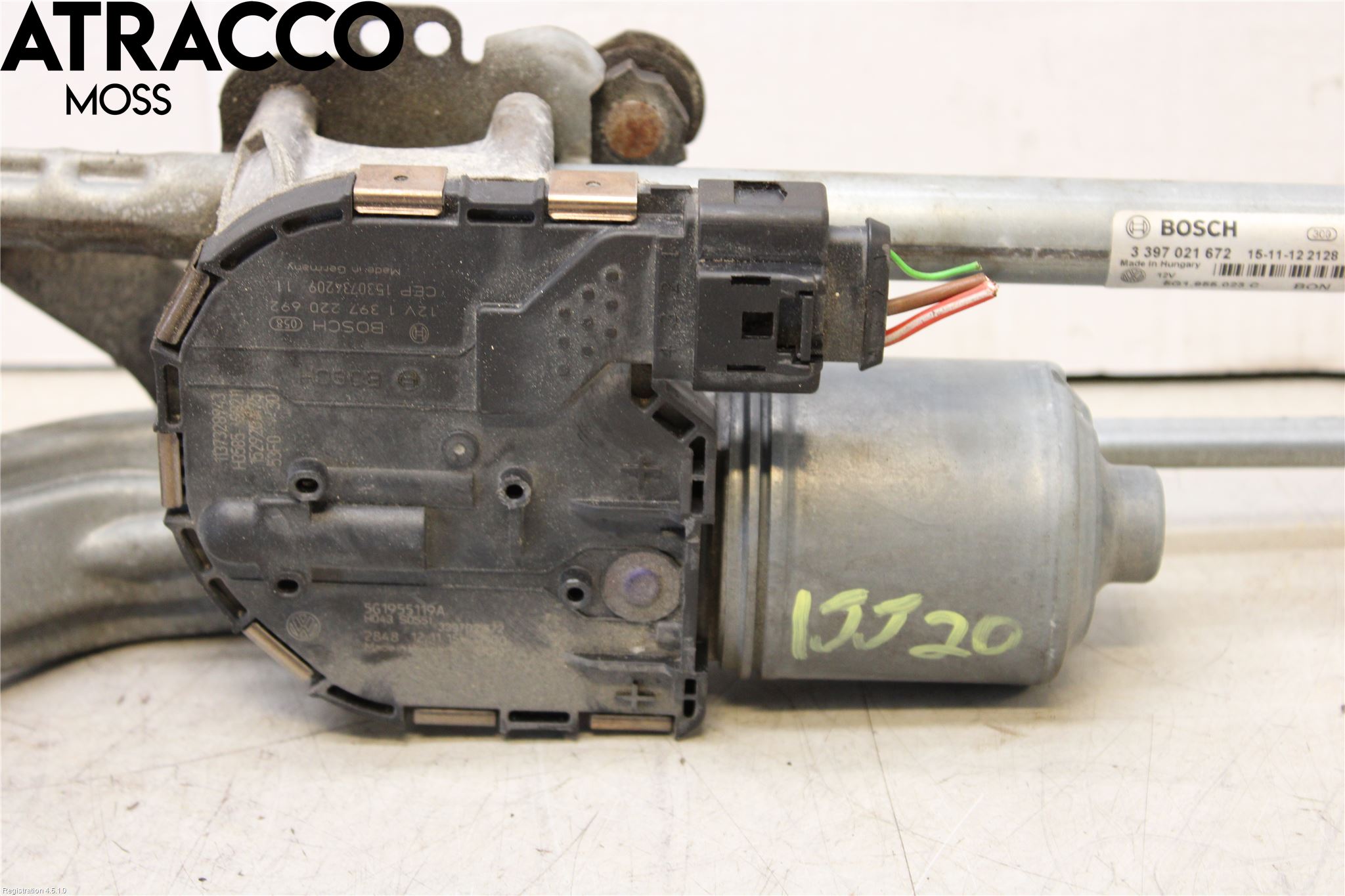 Volkswagen VW GOLF / E-GOLF VII 13-20 Torkarmotor Vindruta
