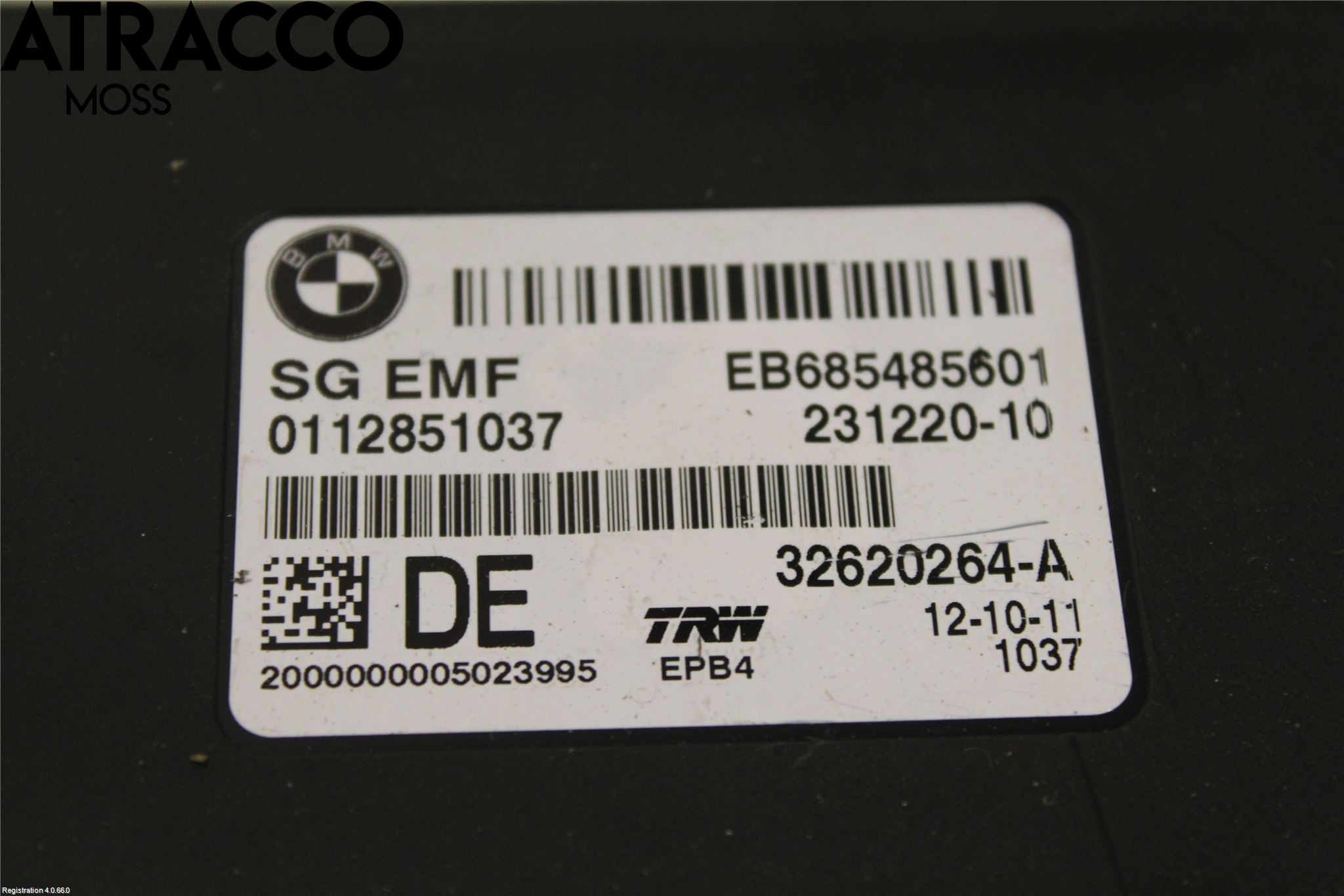 BMW 5 F10/F11/F18 09-17 Styrenhet Parkbroms Epb