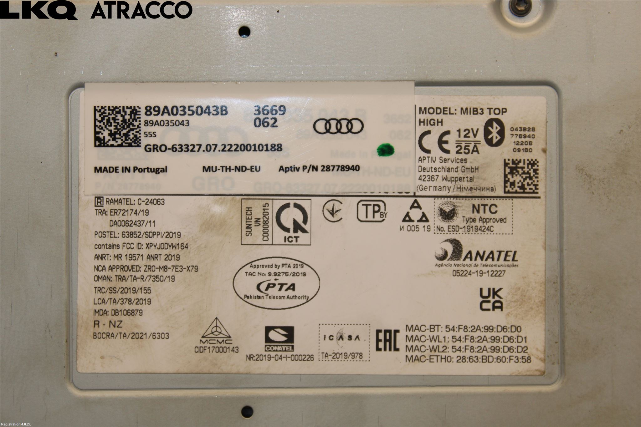 Audi Q4 E-TRON FZ 22- Radio-Stereo Förstärkare