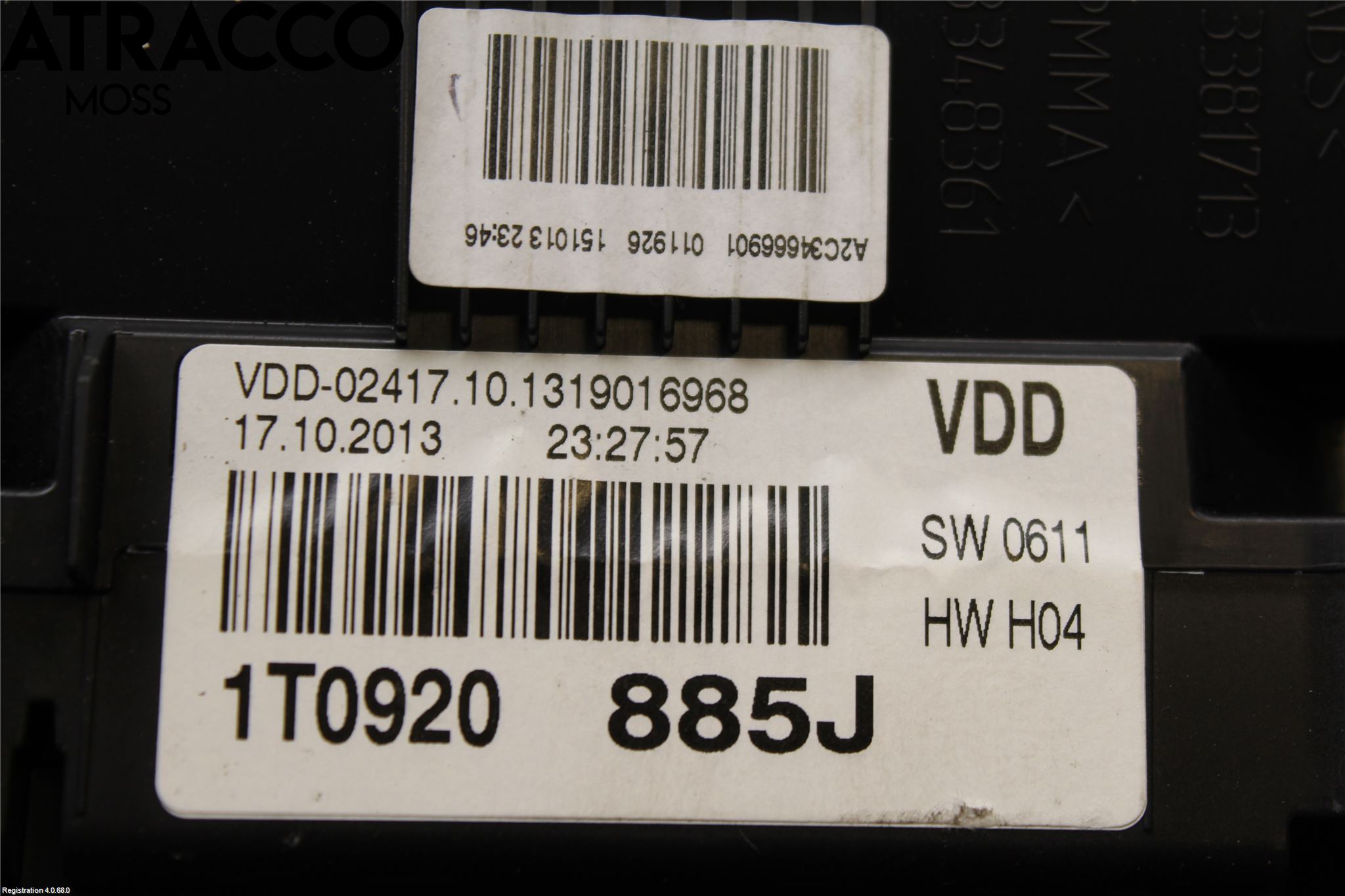 Volkswagen VW TOURAN 10-15 Instrument Komb