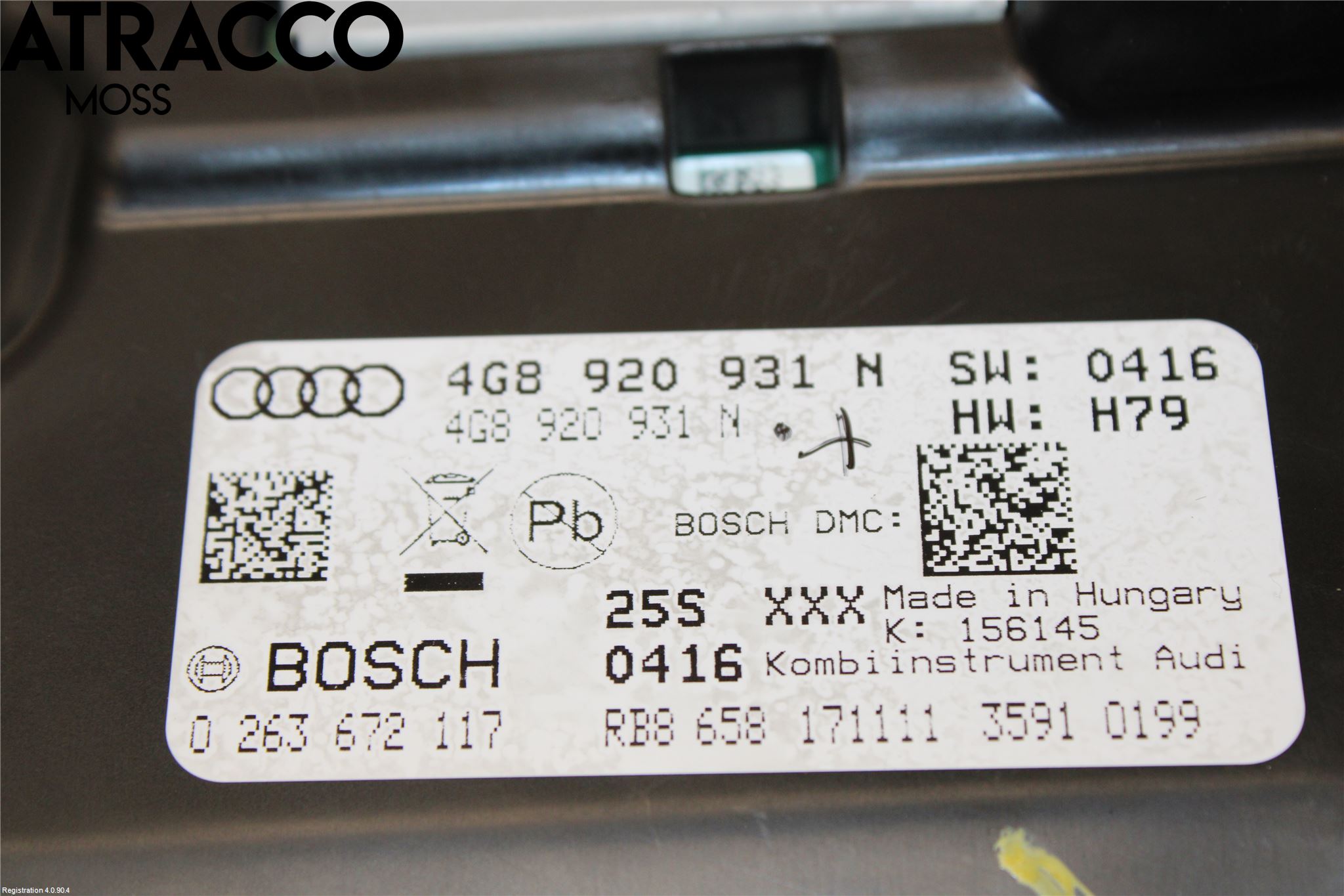 Audi A6/S6 4G 11-18 Instrument Komb