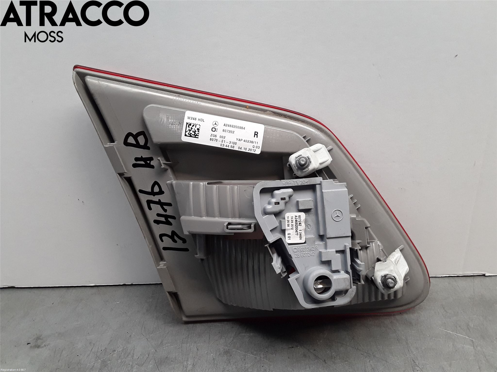 Mercedes-Benz MB B-KLASS (W246/W242) 12-19 Bakljus Lucka Hö