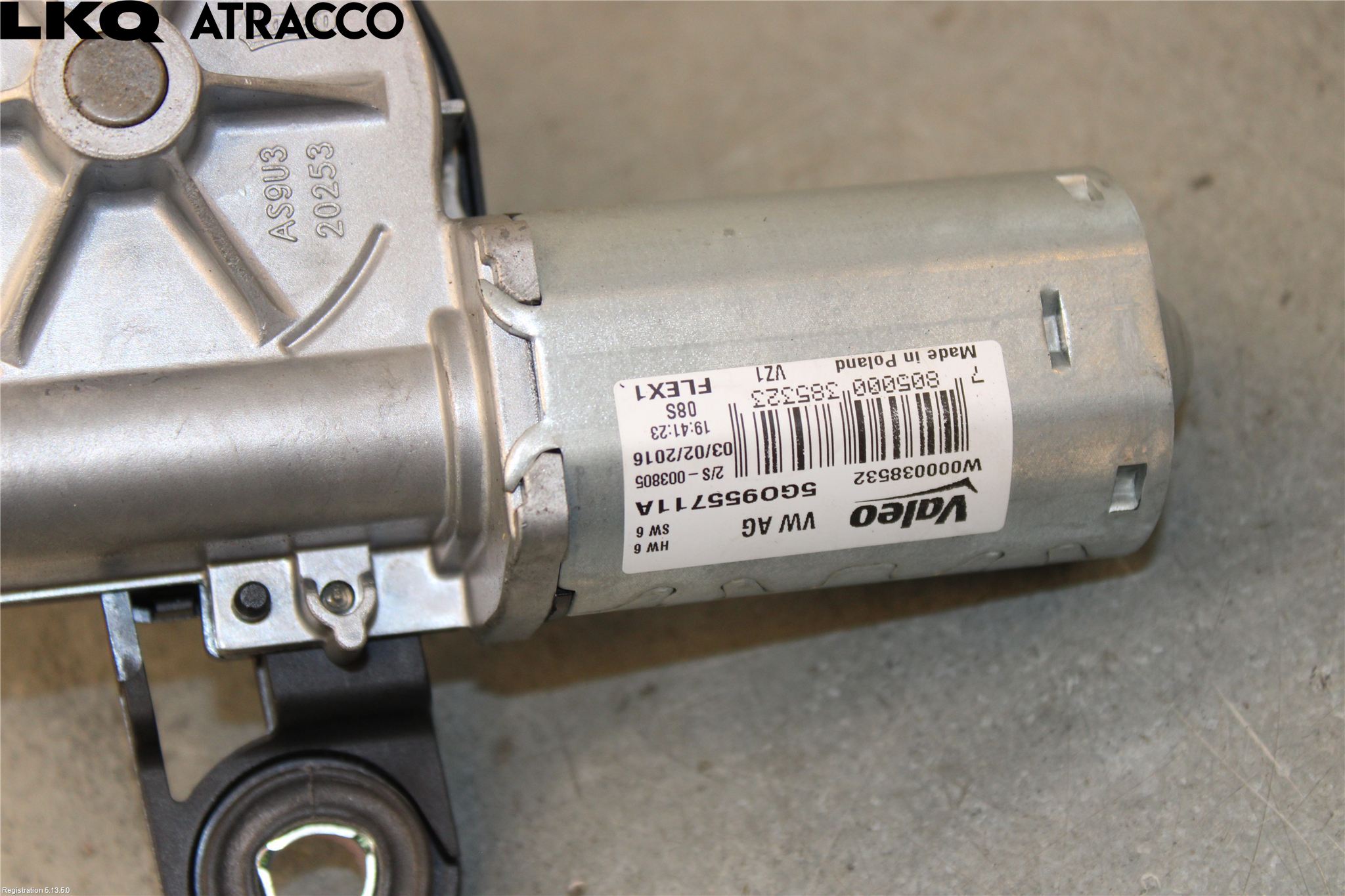 Volkswagen VW PASSAT 15-19 Torkarmotor Baklucka