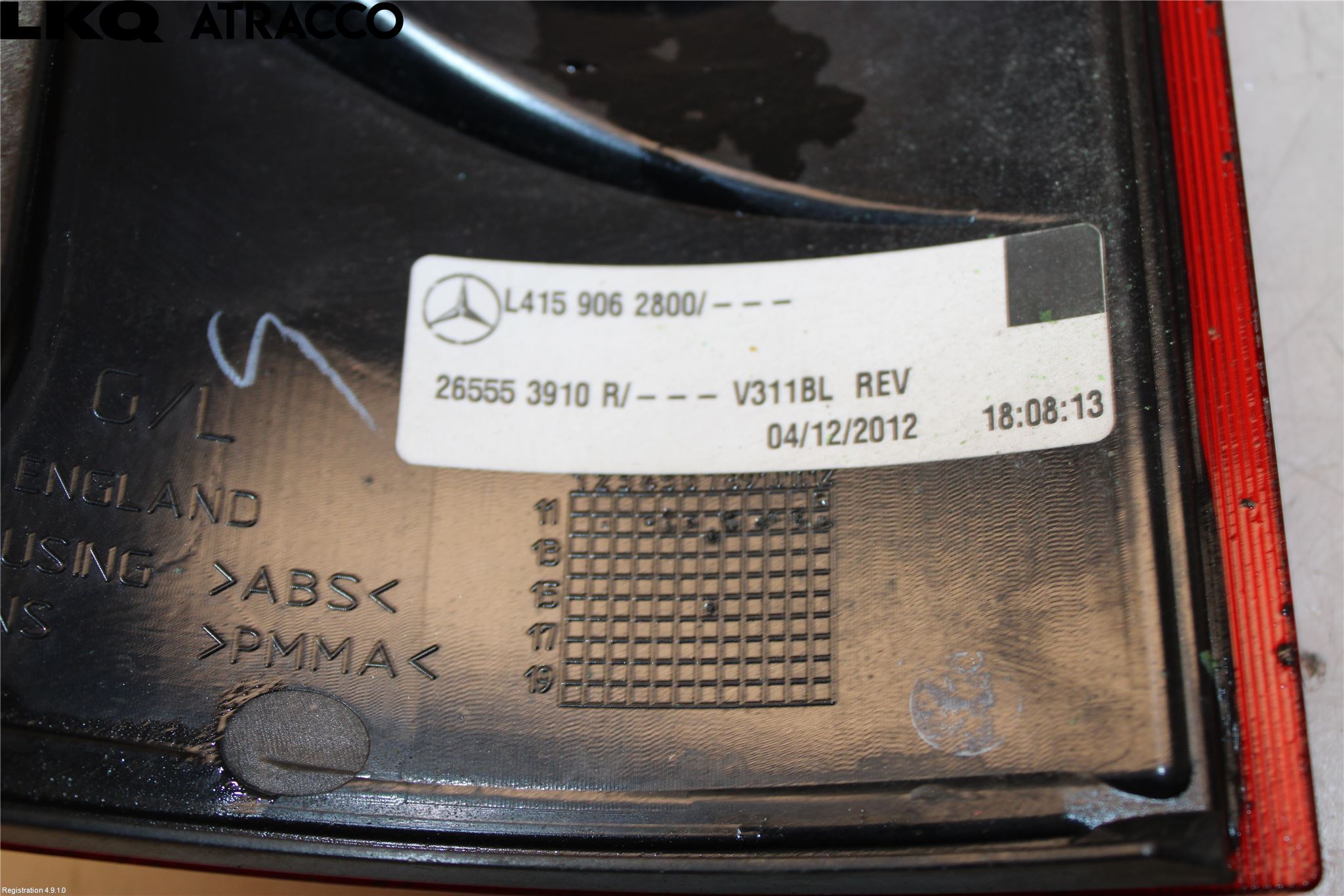 Mercedes-Benz MB CITAN (W415) 13-21 Bakljus Vänster