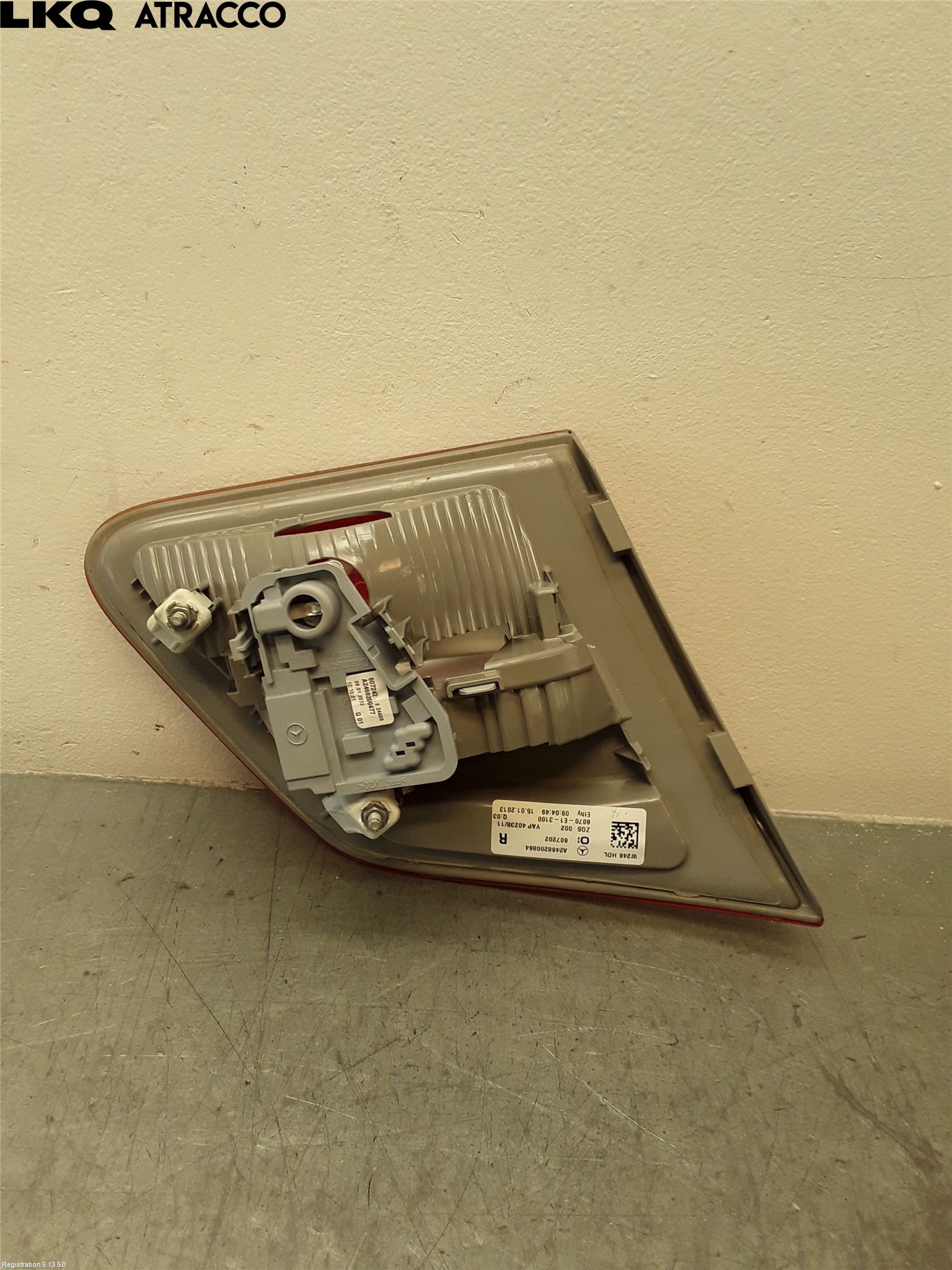 Mercedes-Benz MB B-KLASS (W246/W242) 12-19 Bakljus Lucka Hö