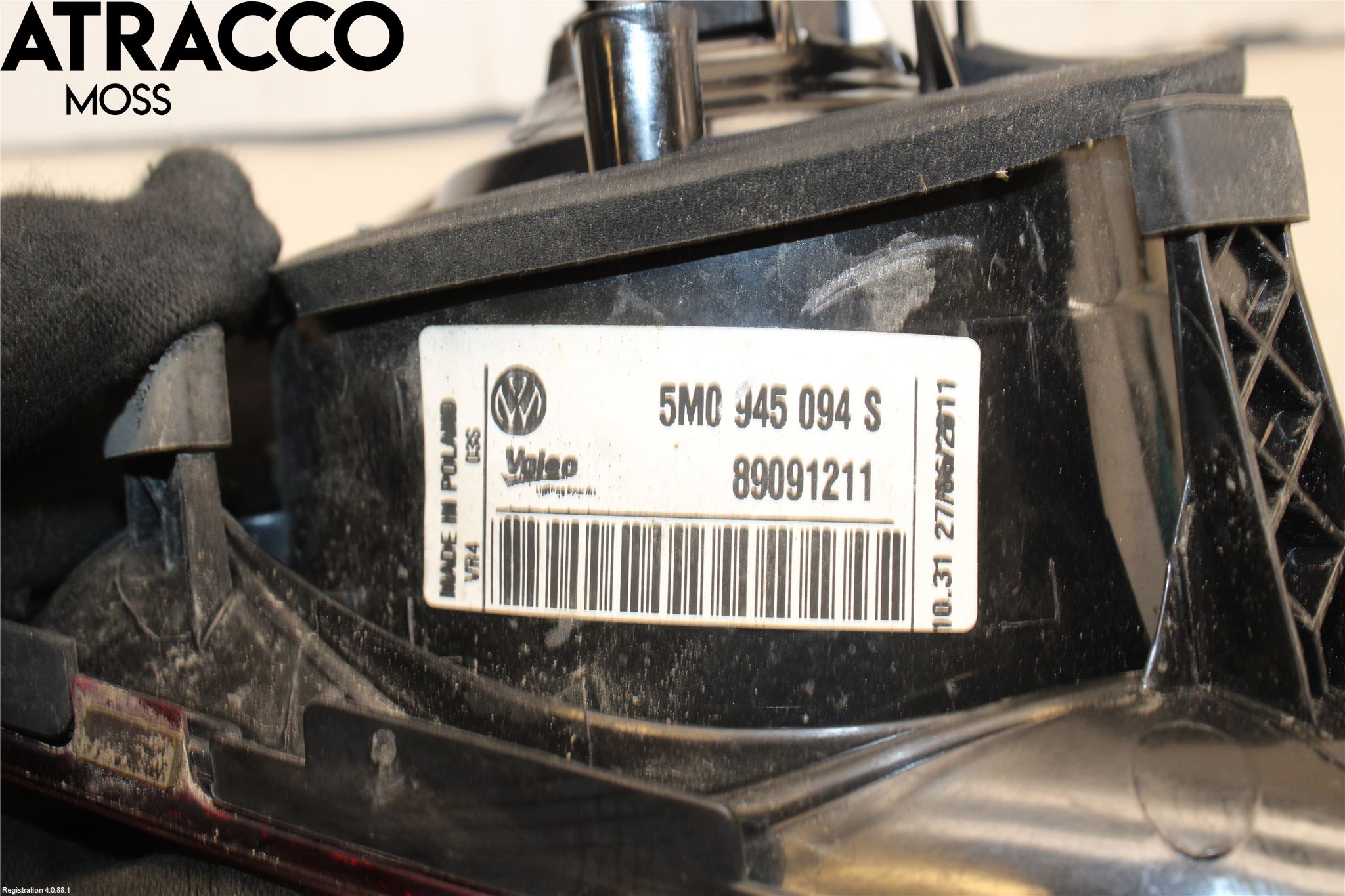 Volkswagen VW GOLF PLUS/CROSS GOLF 04-14 Bakljus Lucka Hö
