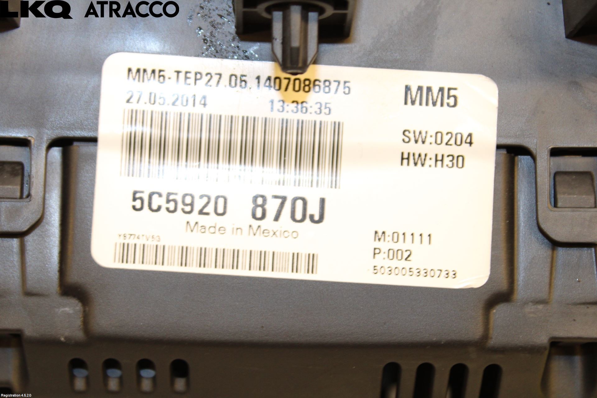 Volkswagen VW BEETLE 12- Instrument Komb