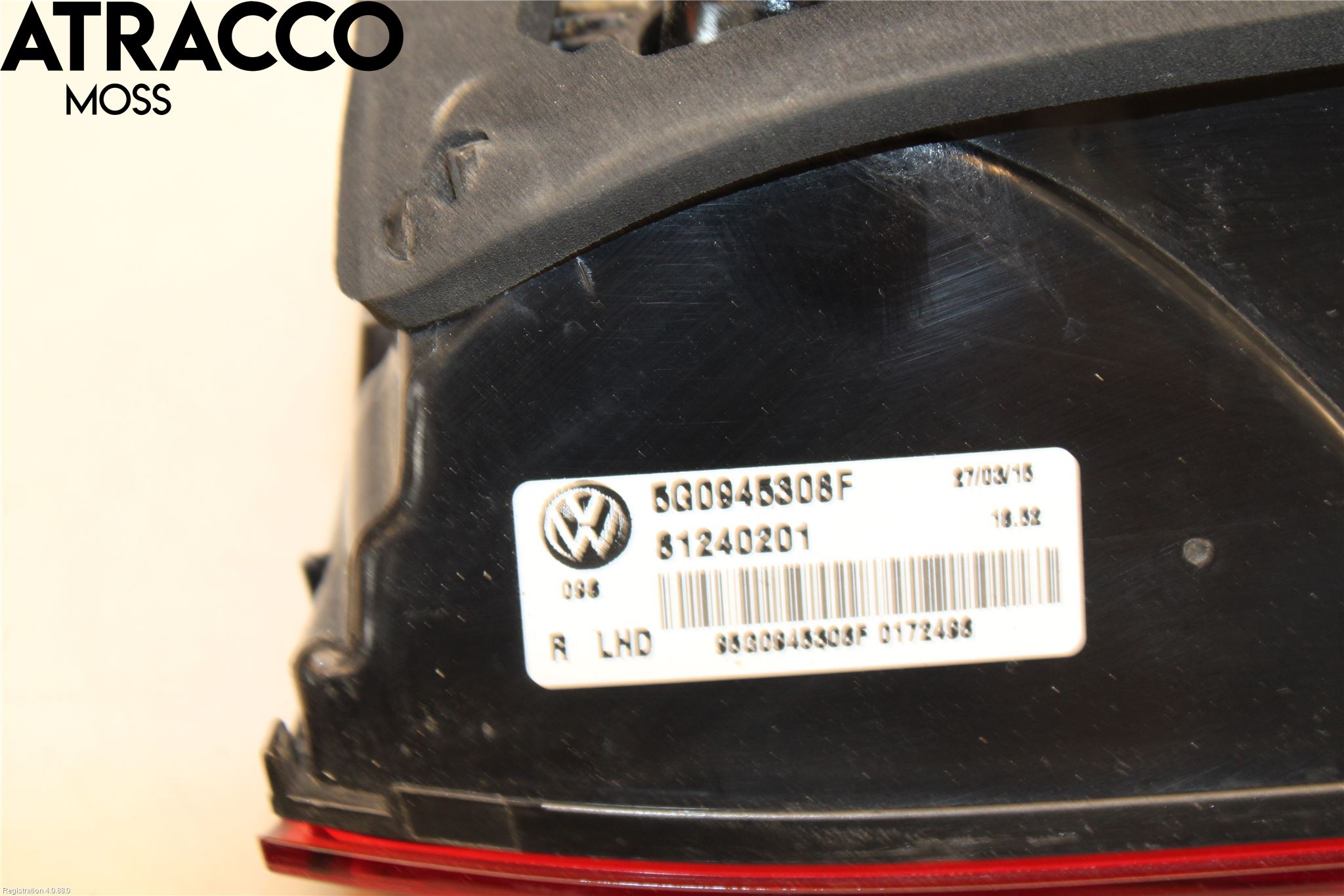 Volkswagen VW GOLF / E-GOLF VII 13-20 Bakljus Lucka Hö
