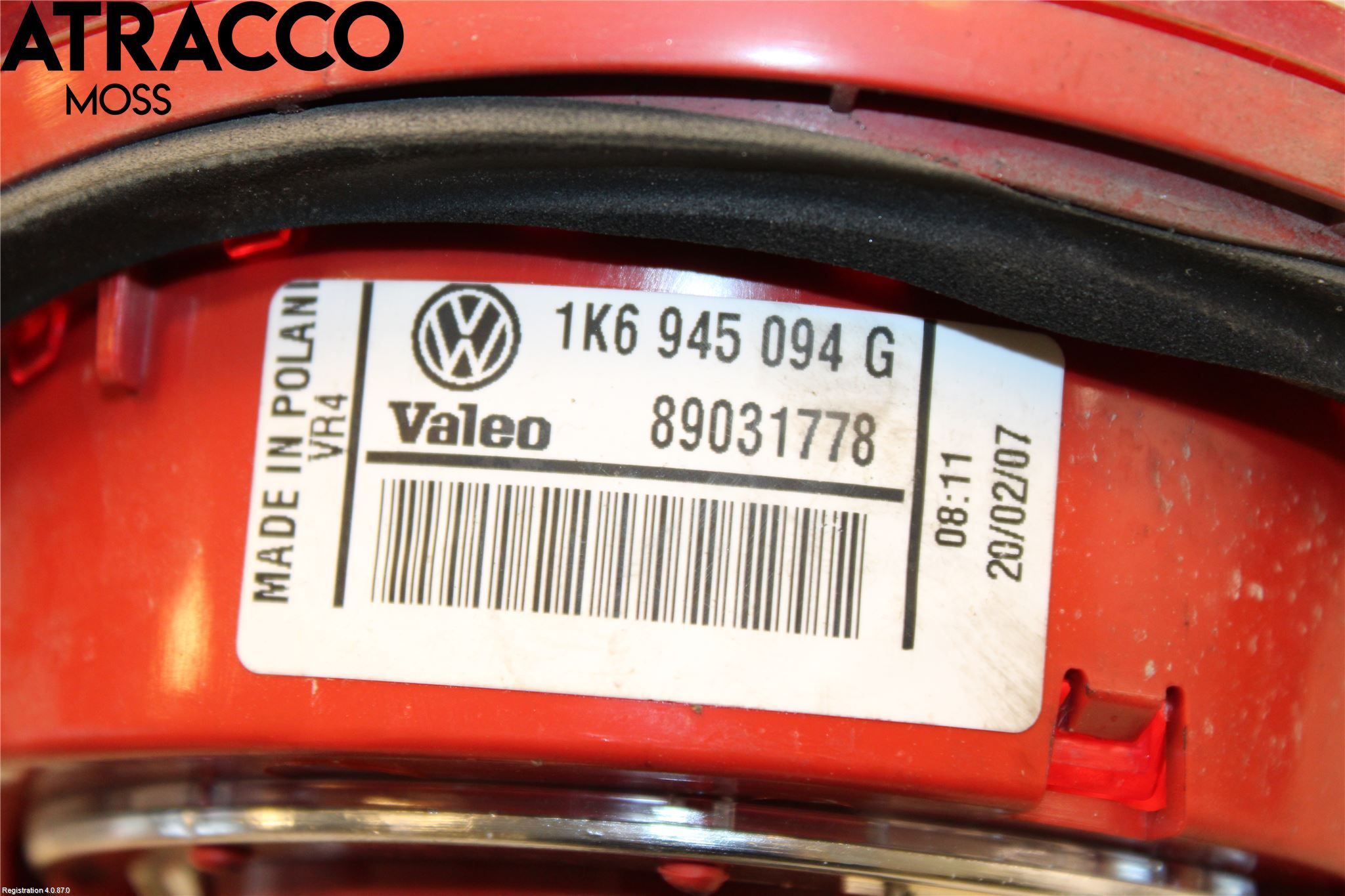 Volkswagen VW GOLF V 04-09 Bakljus Lucka Hö
