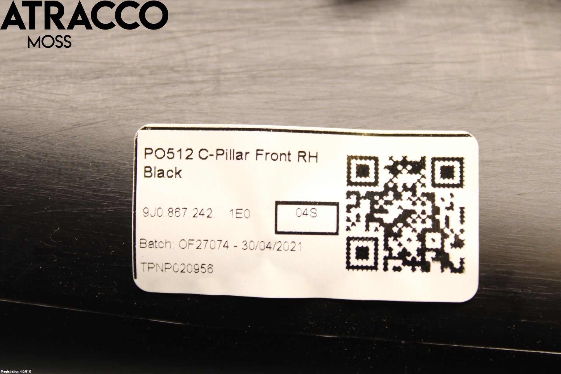 Porsche TAYCAN 20- Inr Plastd A-B-C Stolpe