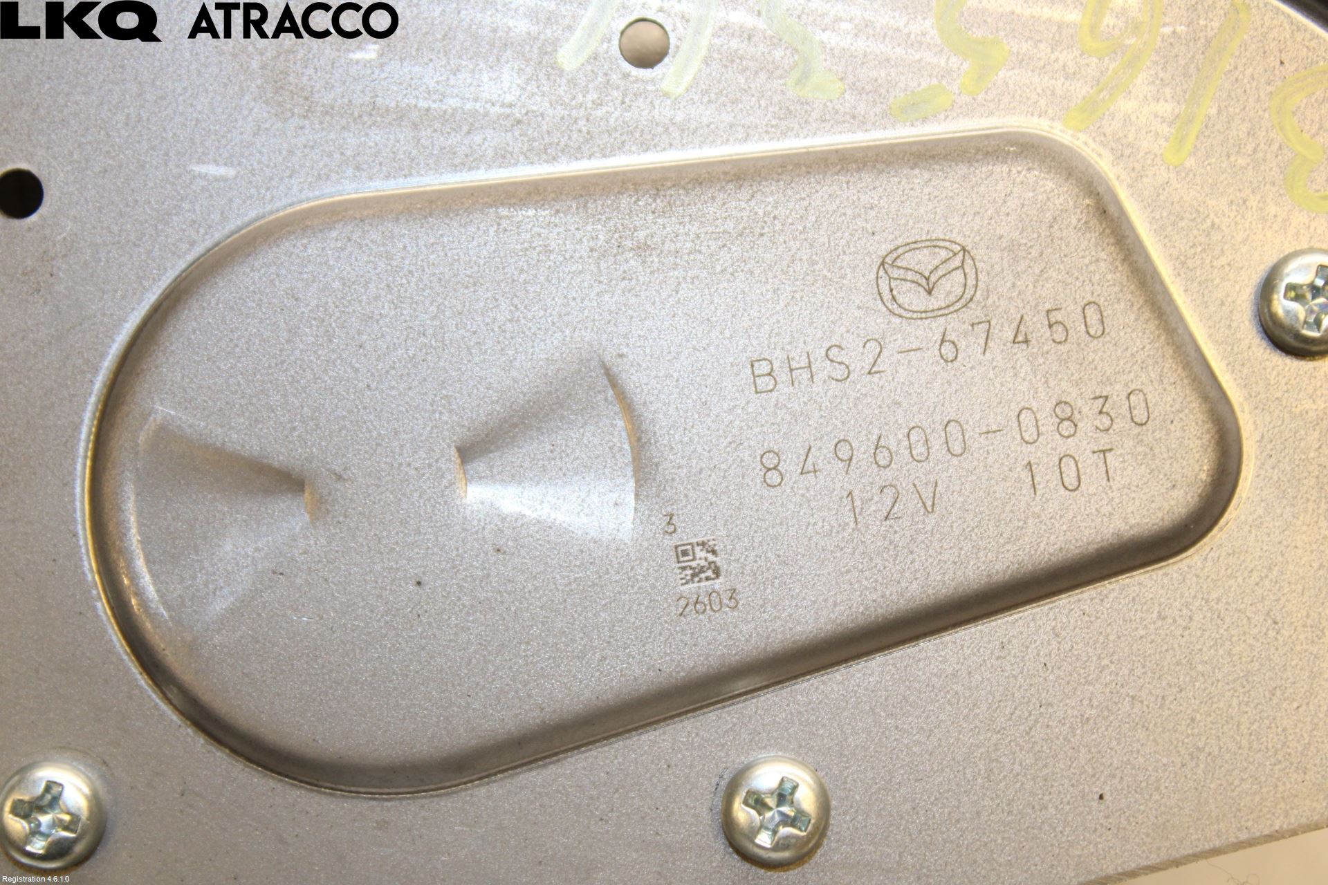 Mazda 3 III 14-19 Torkarmotor Baklucka