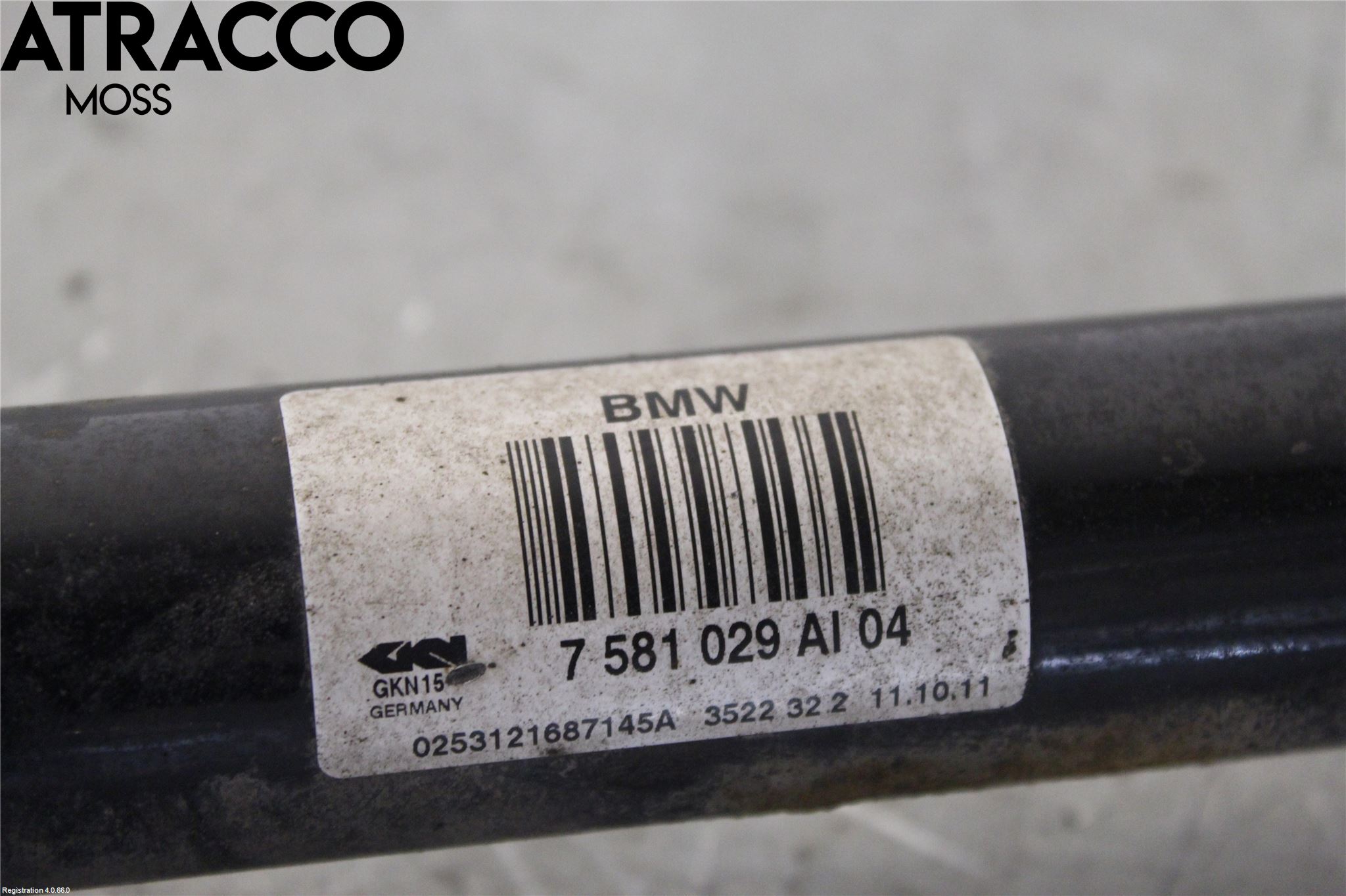 BMW 5 F10/F11/F18 09-17 Drivaxel Bak Vänster