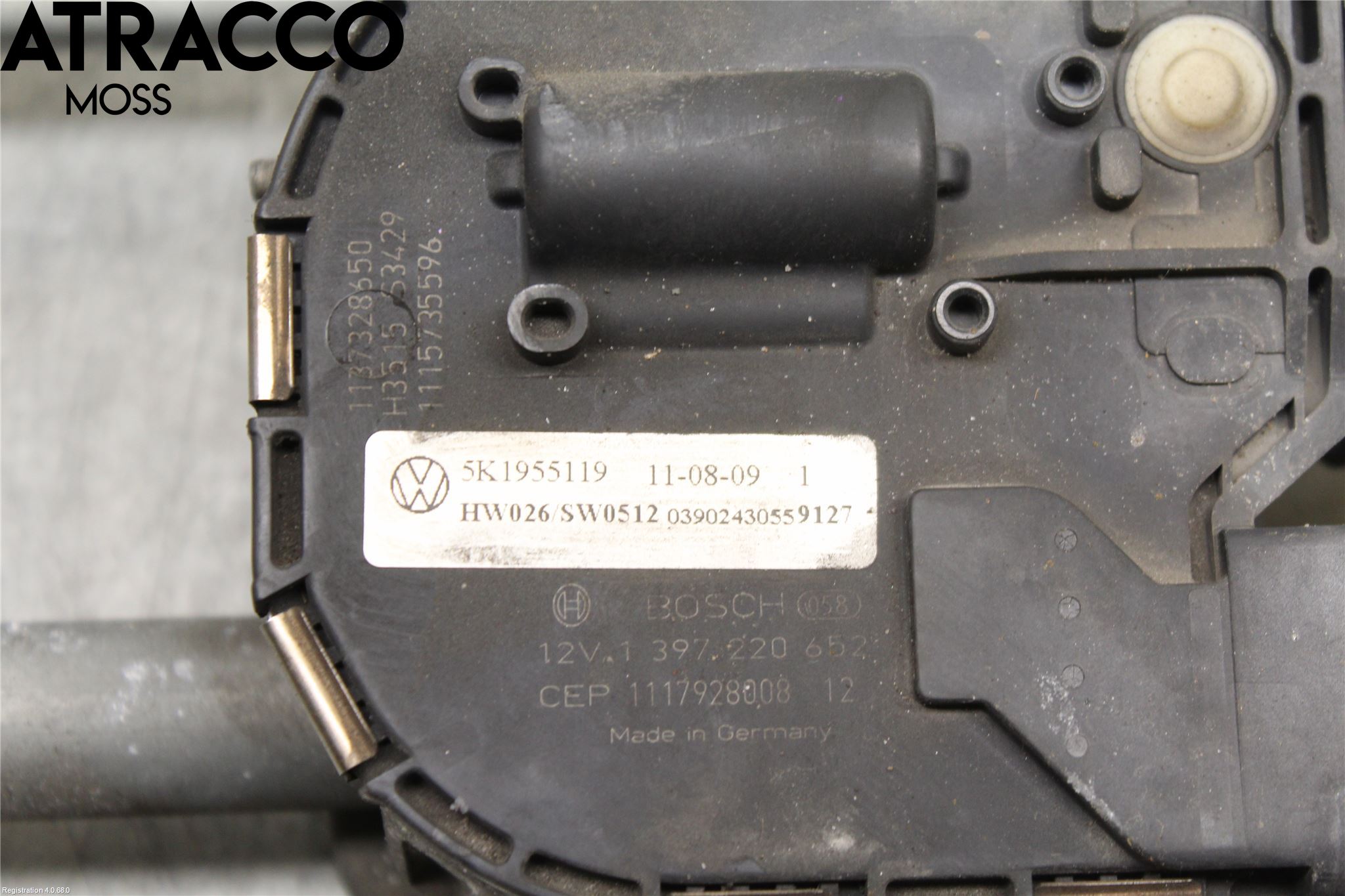Volkswagen VW GOLF VI 09-13 Torkarmotor Vindruta