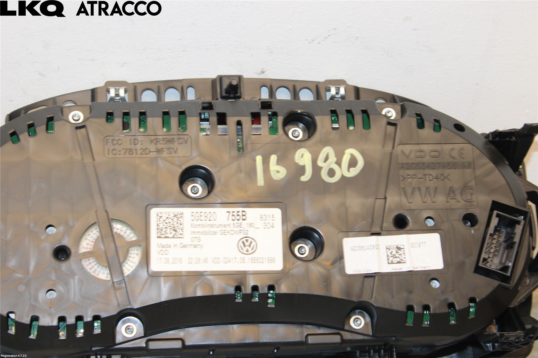 Volkswagen VW GOLF / E-GOLF VII 13-20 Instrument Komb