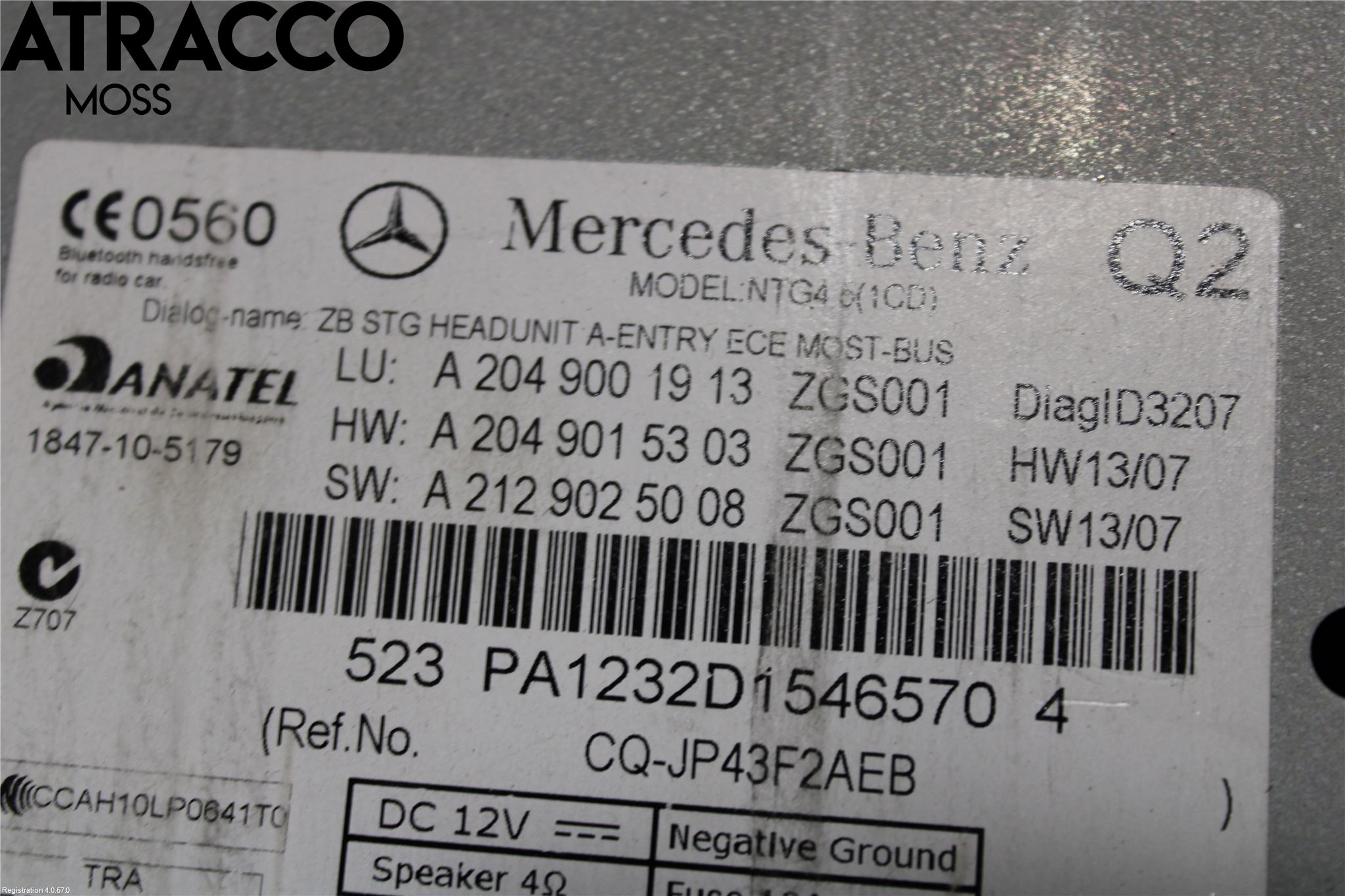 Mercedes-Benz MB C-KLASS (W204) 07-15 Cd Radio - Multimediapanel