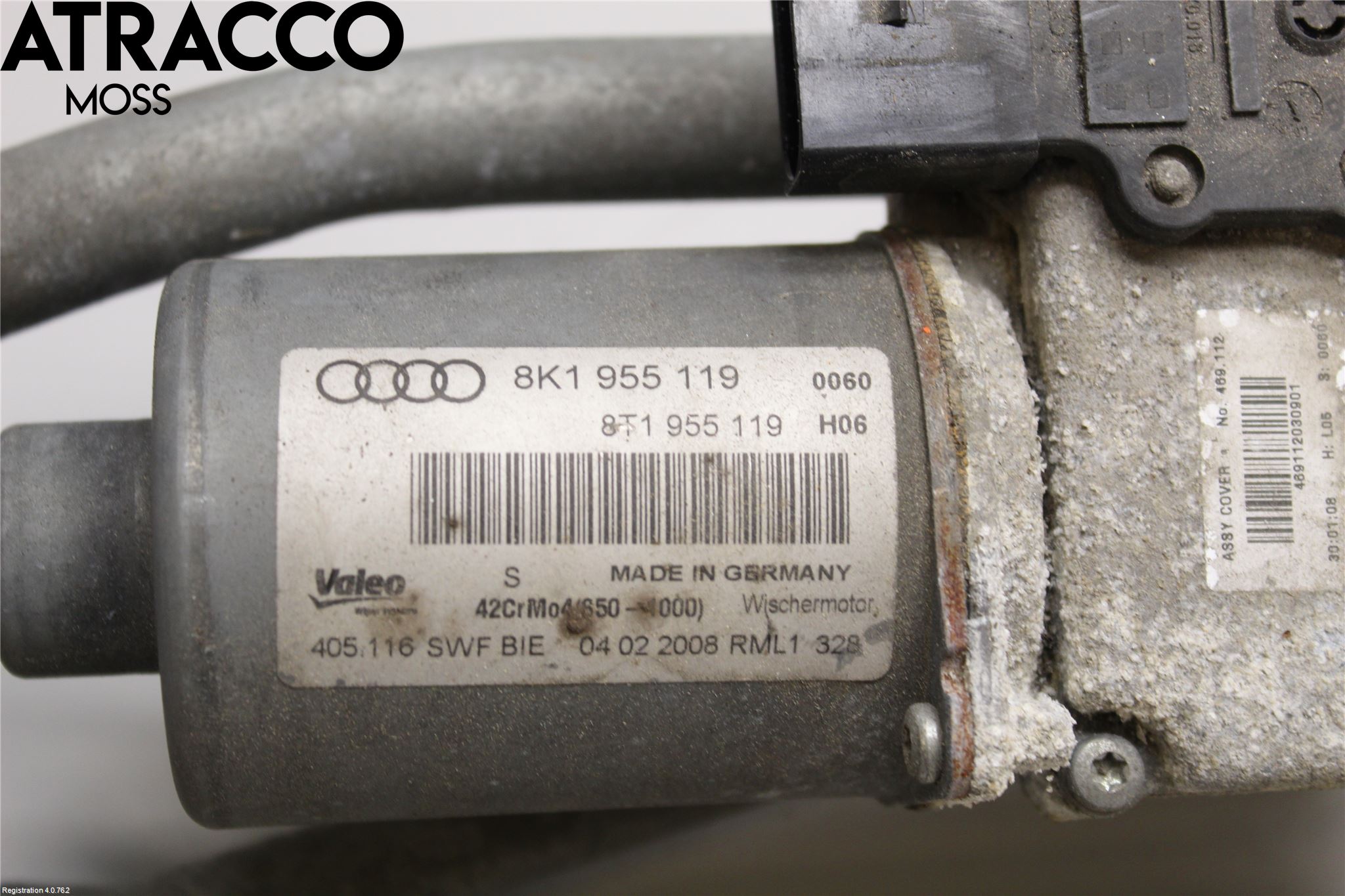 Audi A4/S4 08-11 Torkarmotor Vindruta